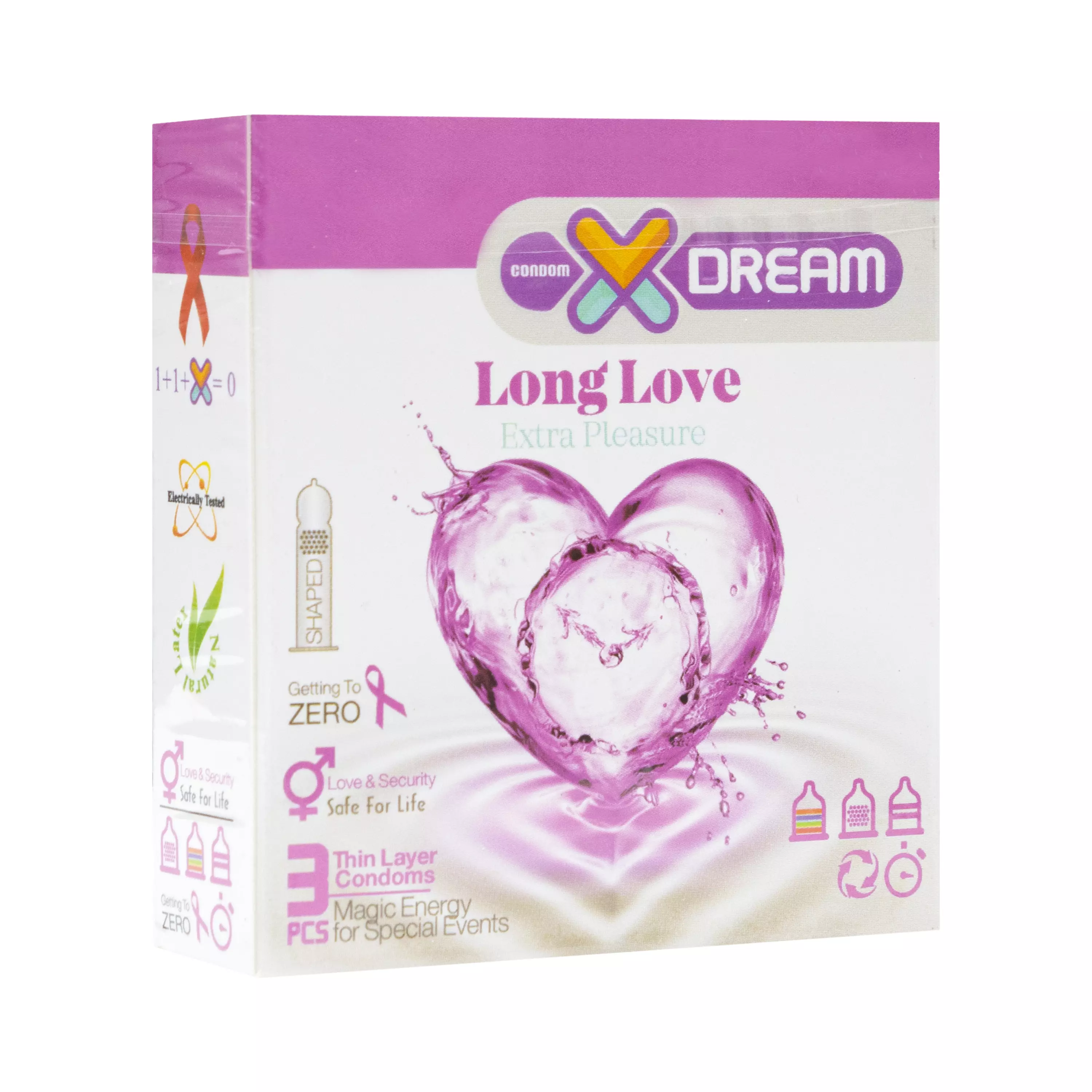 کاندوم لذت طولانی Long Love بسته 3 عددی ایکسدریم