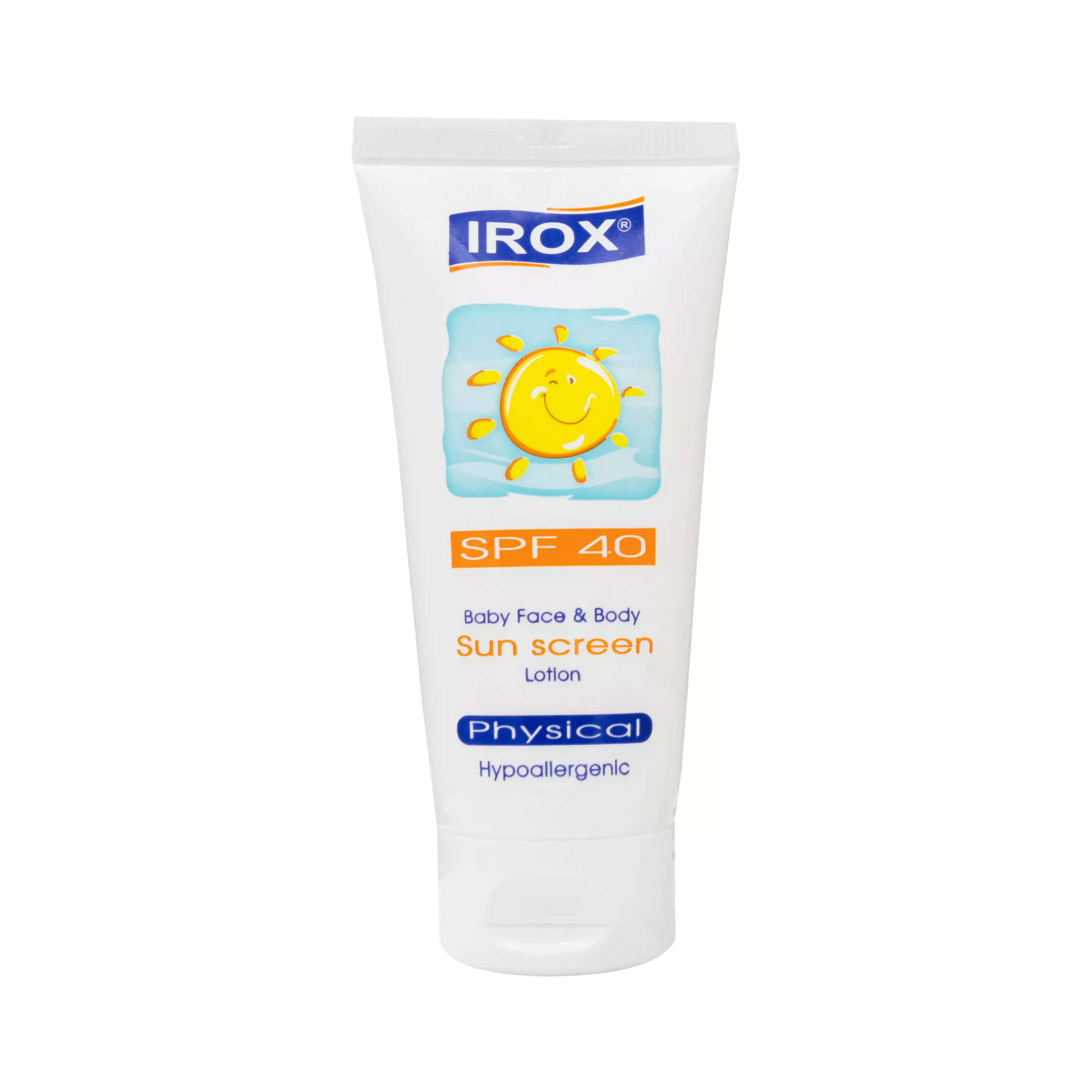 لوسیون ضد آفتاب فیزیکال صورت و بدن SPF40 اطفال ایروکس