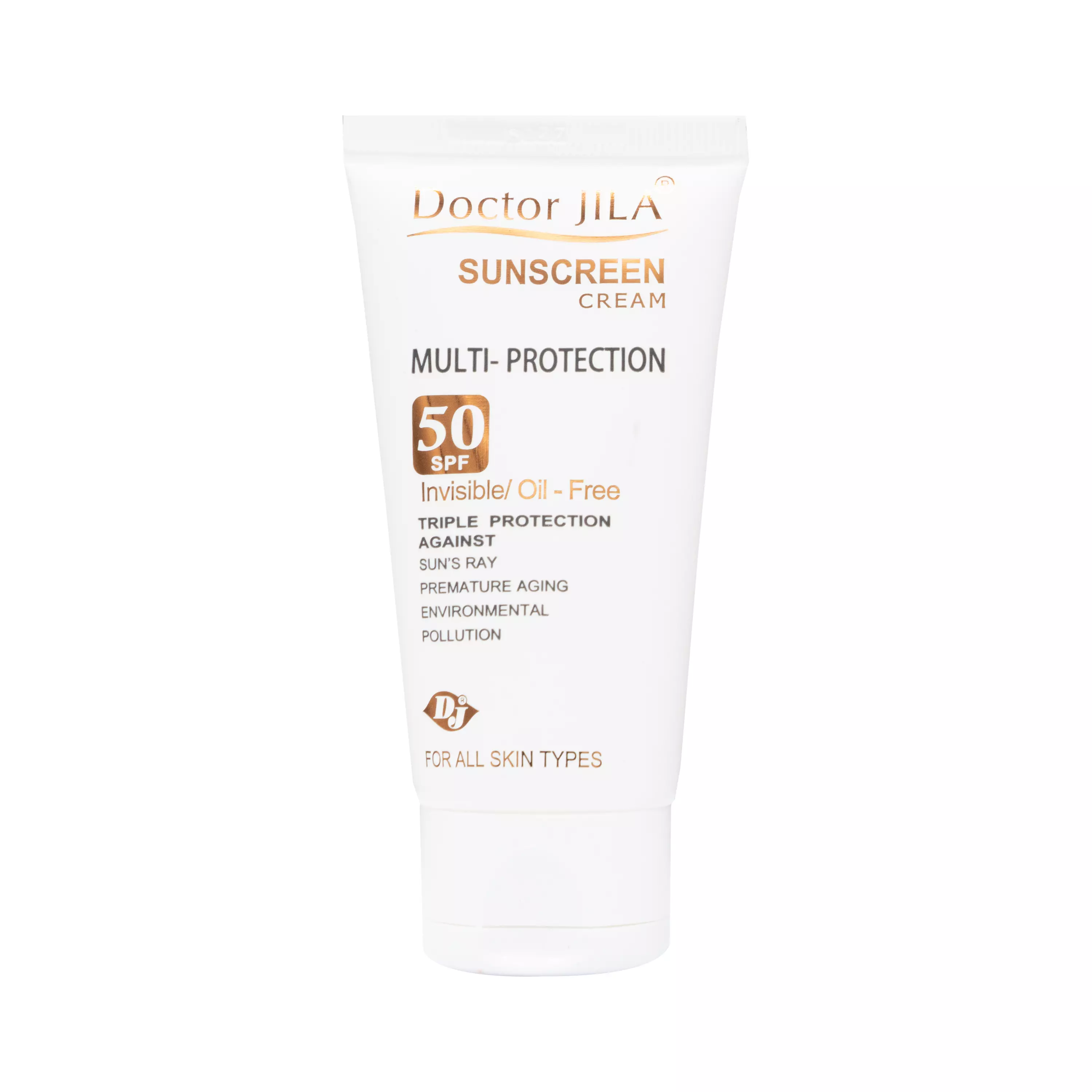 کرم ضد آفتاب مولتی پروتکشن SPF50 بی رنگ دکتر ژیلا