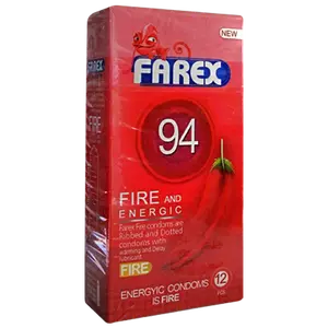 کاندوم شماره 94 fire and  energic 12 pcs فارکس