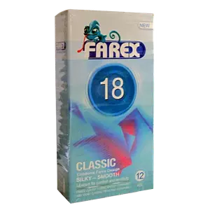 کاندوم شماره 18 classic 12 pcs فارکس