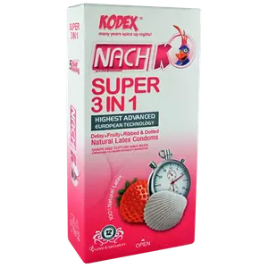 کاندوم Super 3in1 12 pcs ناچ کدکس