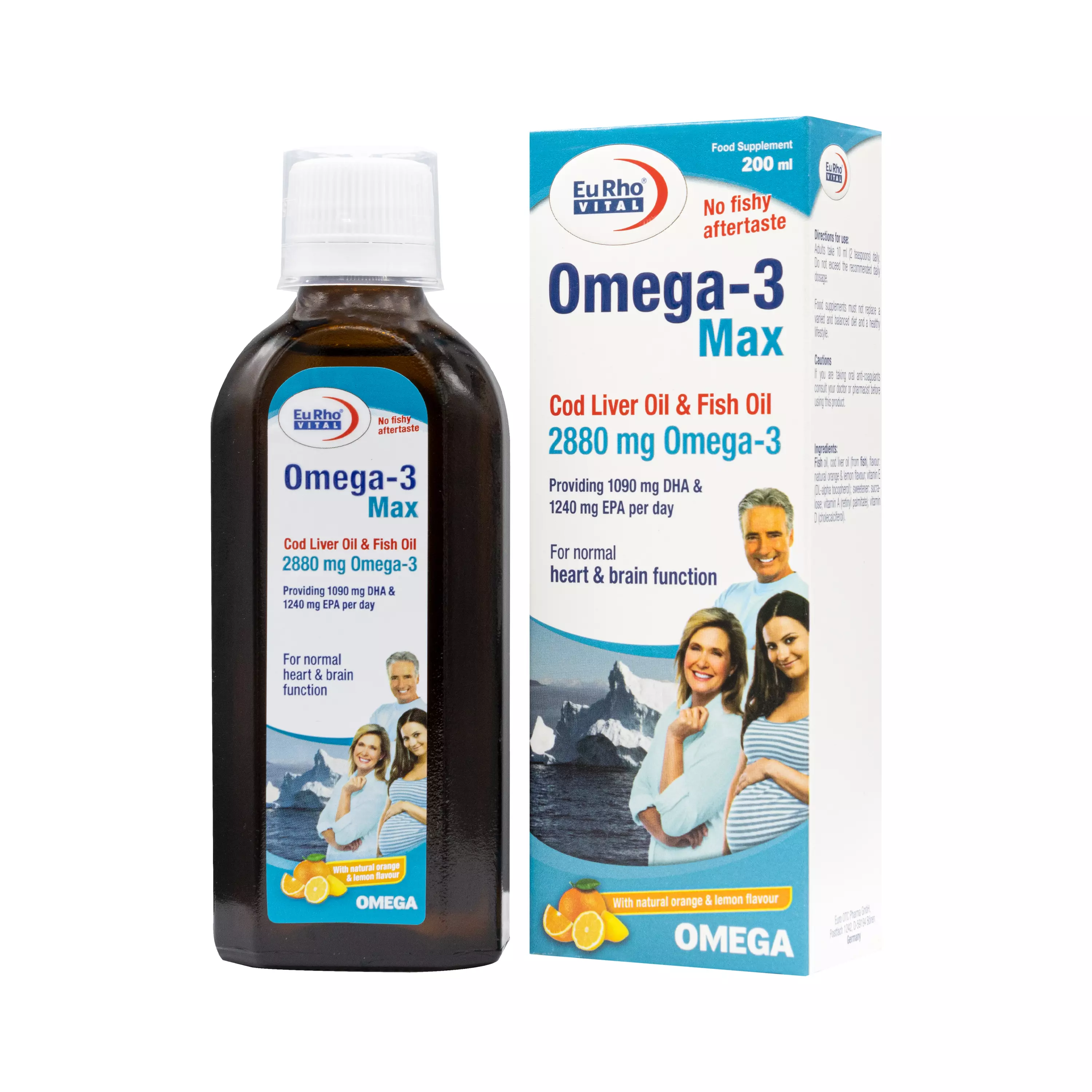 شربت امگا 3 مکس (Omega3 Max) 200 میلی لیتر یورو ویتال