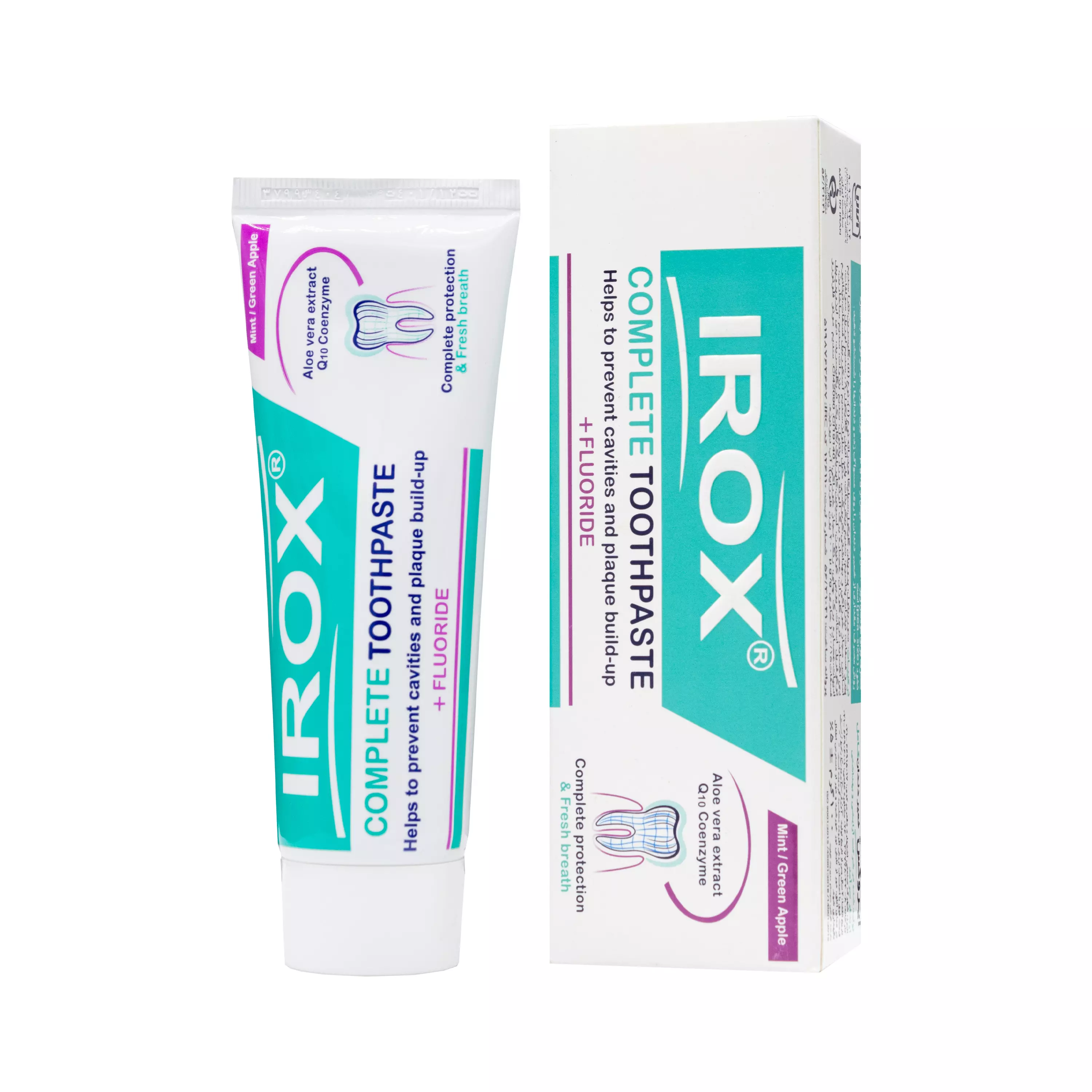 خمیر دندان کامل با طعم نعناع و سیب سبز ایروکس