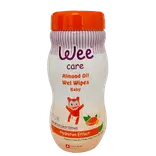 دستمال مرطوب کودک روغن بادام سیلندری 70 برگی - نارنجی وی کر Wee care