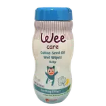 دستمال مرطوب کودک روغن پنبه دانه سیلندری 70 برگی - آبی وی کر Wee care