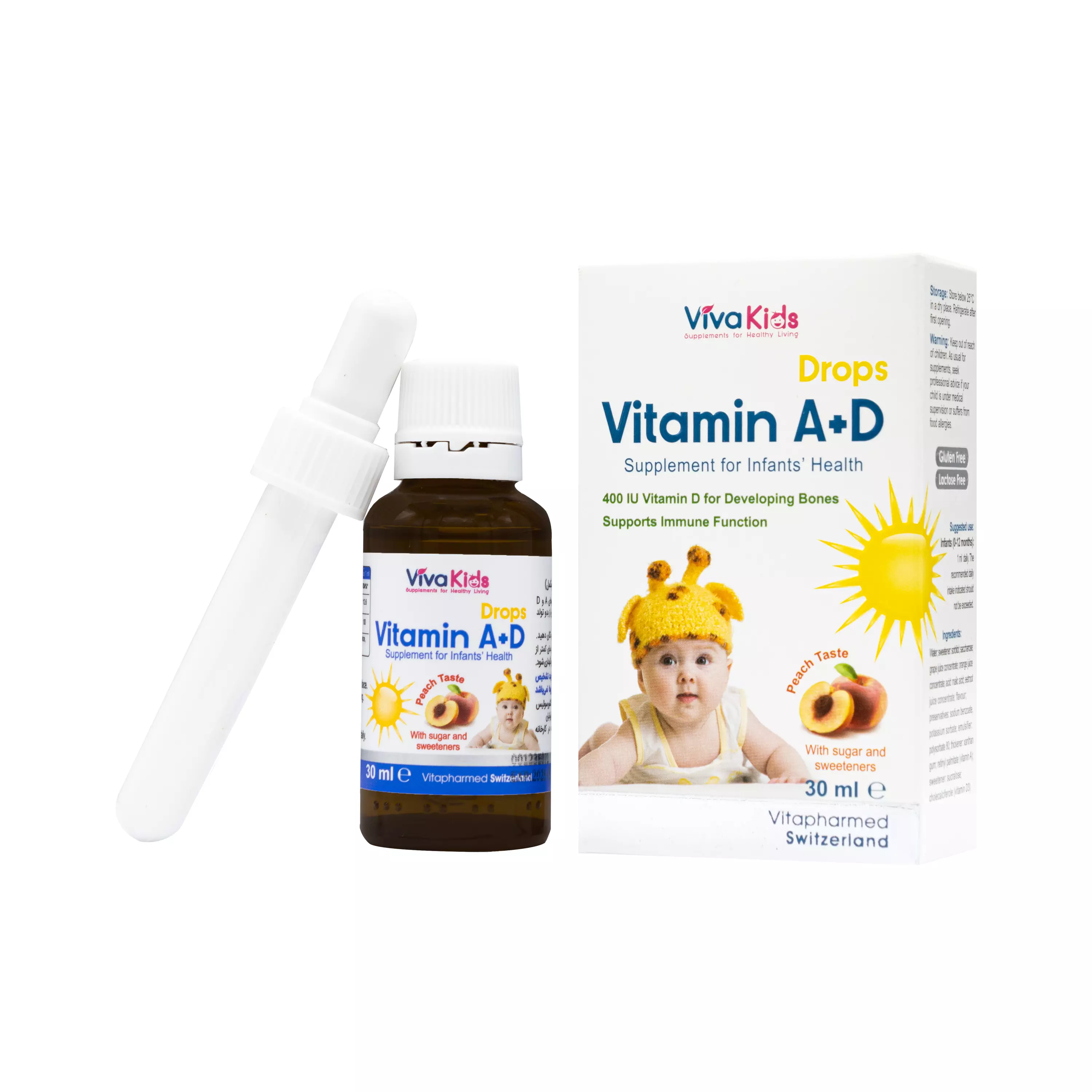 قطره خوراکی ویتامین A+D ویوا کیدز ویتا فارمد