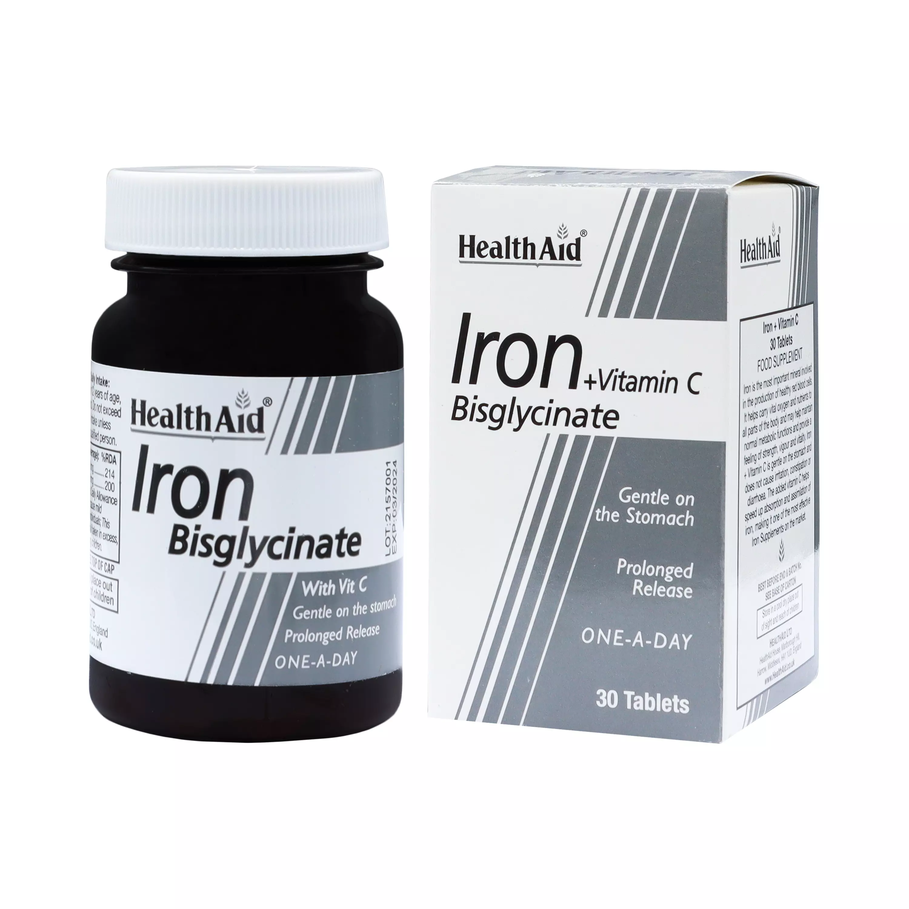 قرص آهن ویتامین ث (Iron Bisglycinate) 30 عددی هلث اید