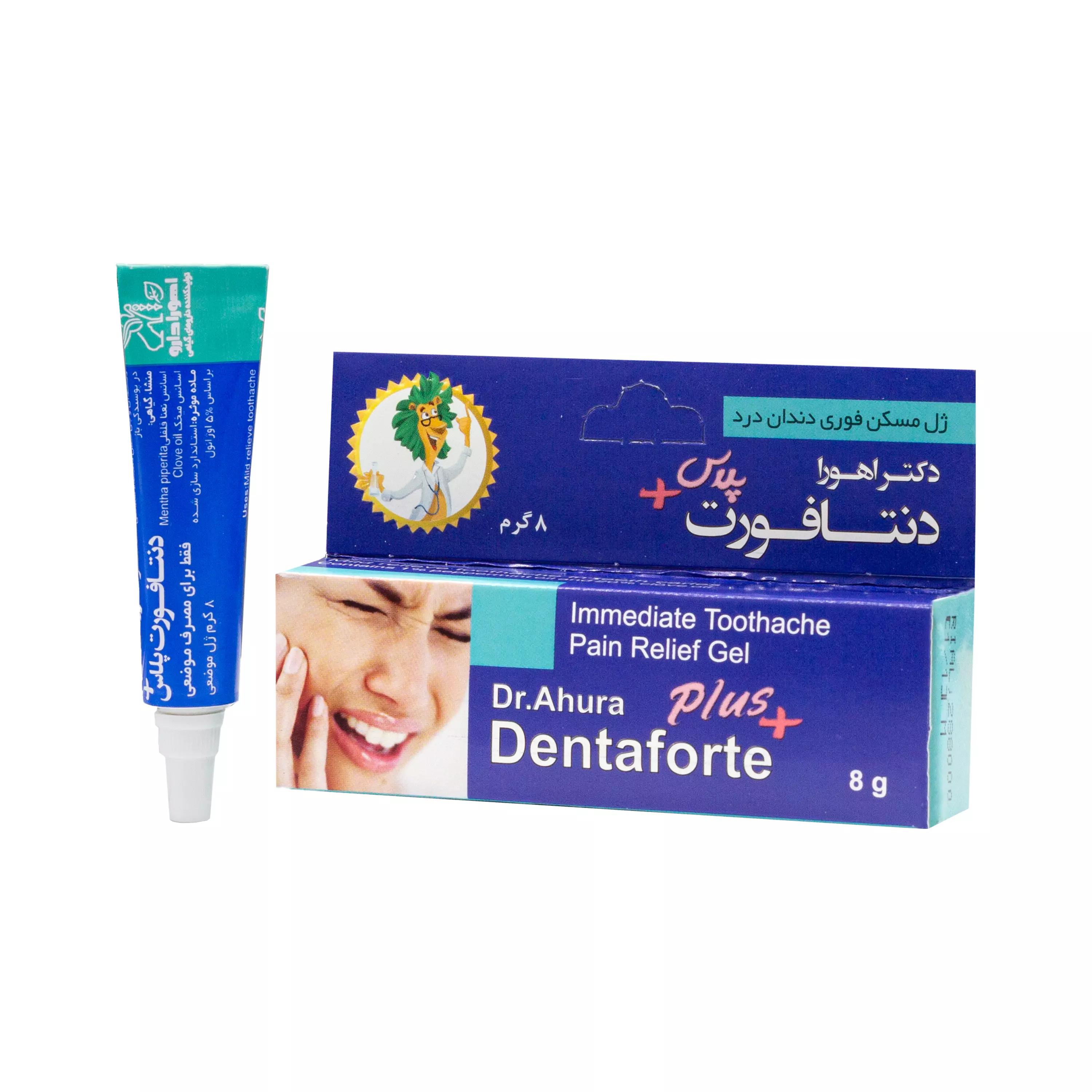 ژل دنتا فورت پلاس 8 گرمی اهورا دارو