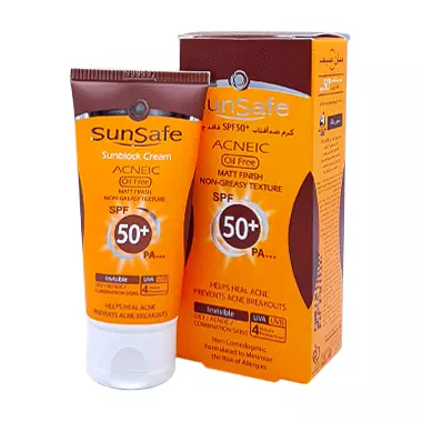 ضد آفتاب SPF50 فاقد چربی بدون رنگ سان سیف