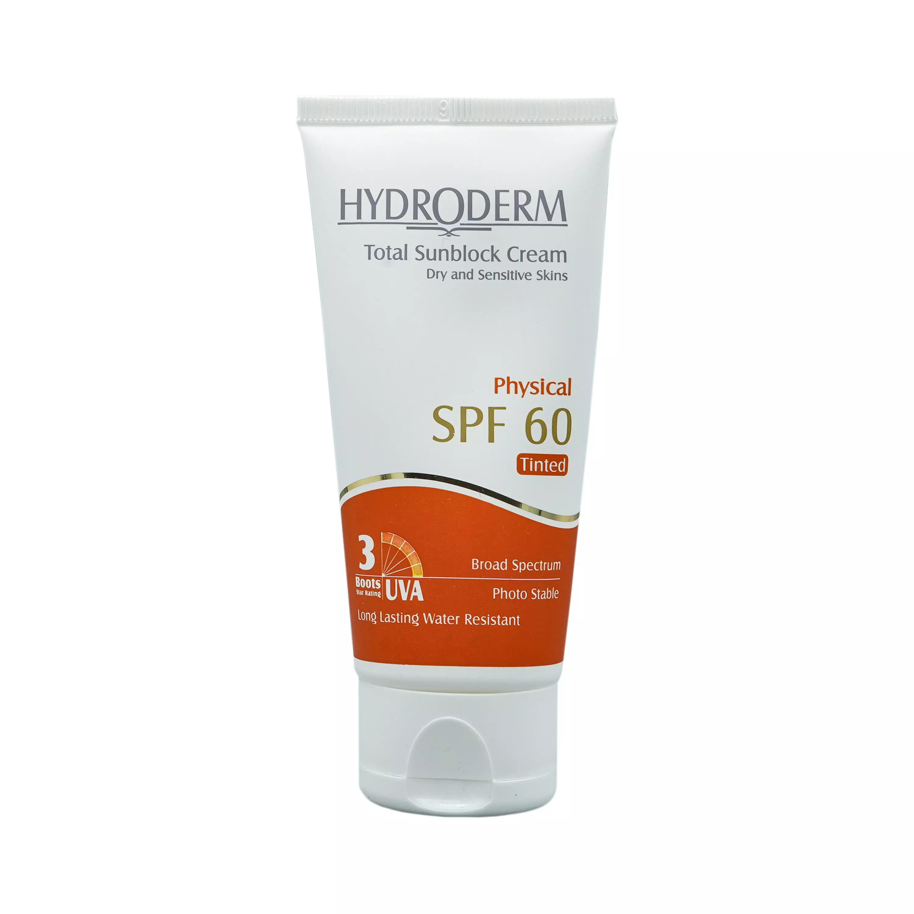 کرم ضد آفتاب SPF60 فیزیکال رنگی بژ روشن هیدرودرم