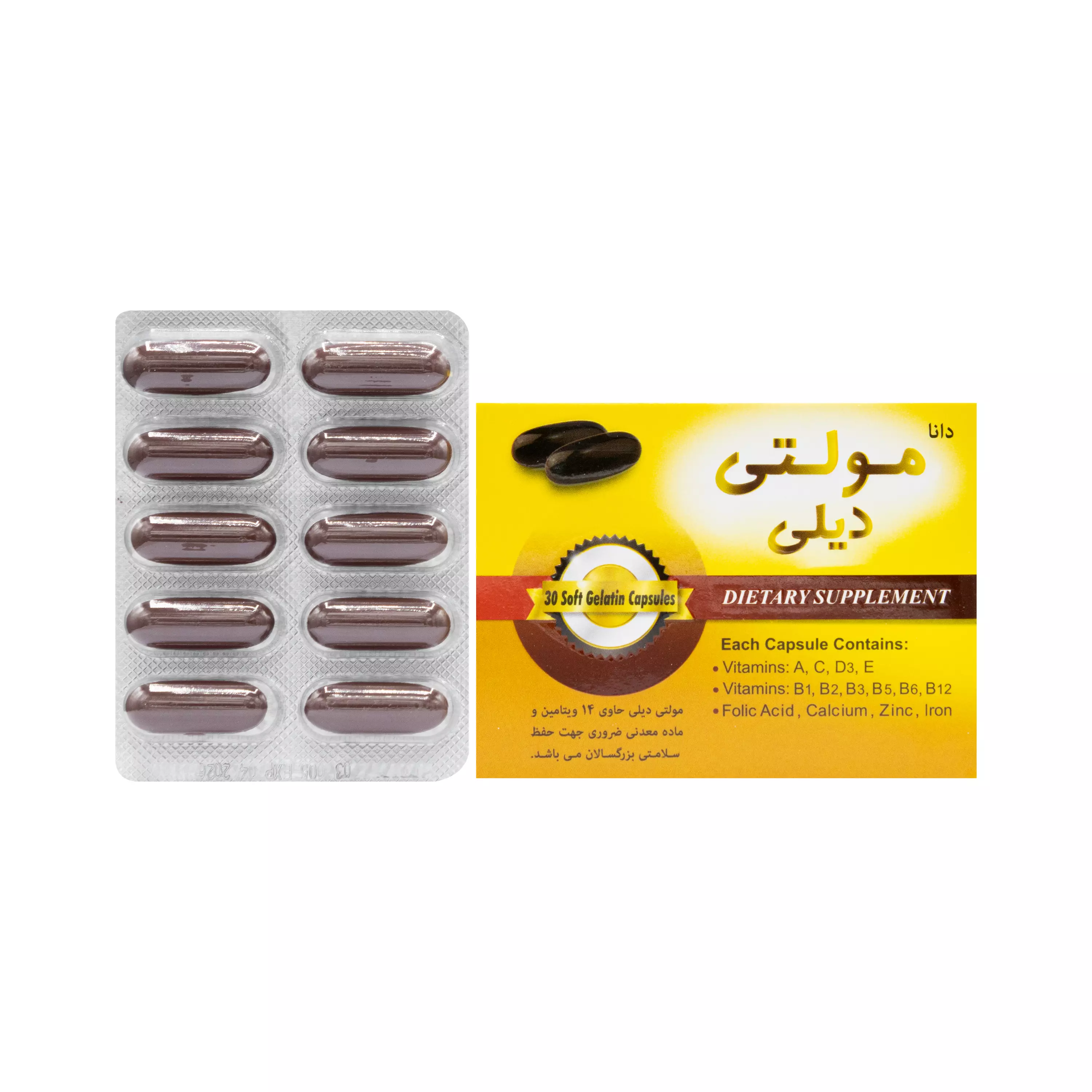 کپسول نرم مولتی دیلی 30 عددی دانا
