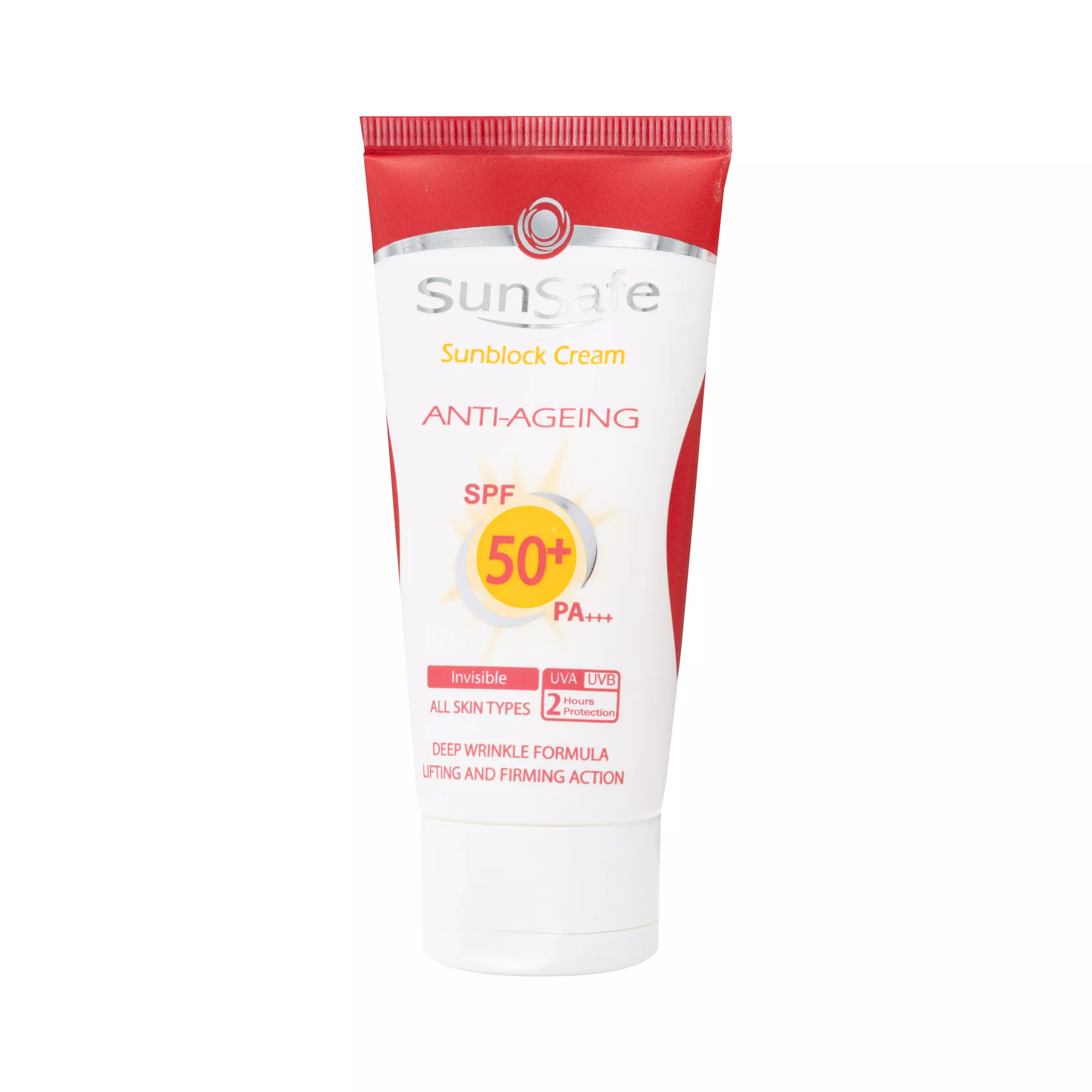 کرم ضد آفتاب ضد چروک SPF50 بدون رنگ سان سیف