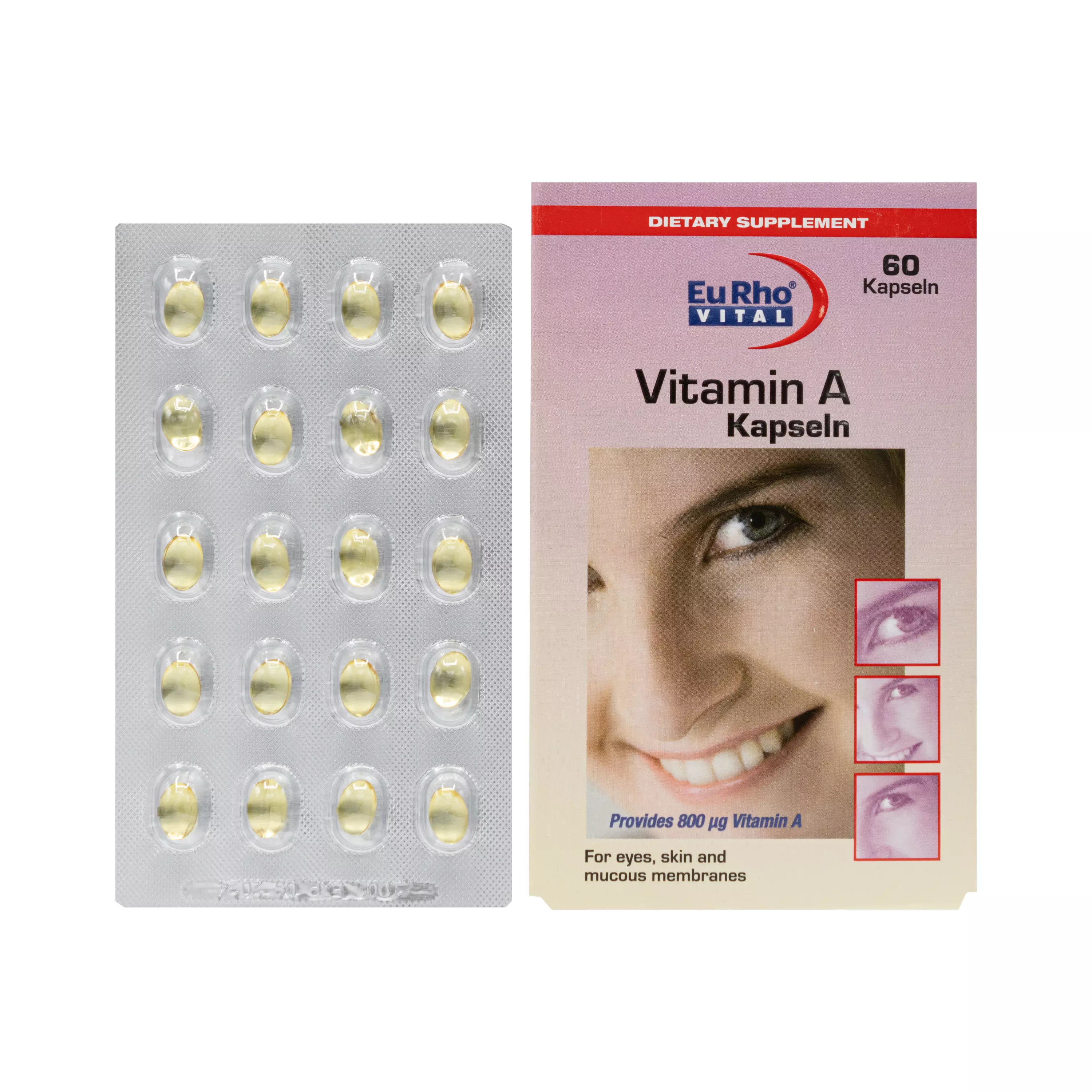 کپسول ویتامین آ (Vitamin A) 60 عددی یورو ویتال