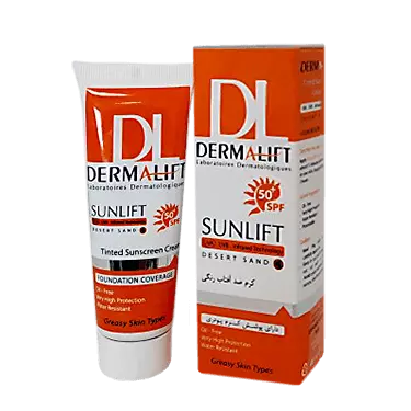 کرم ضد آفتاب SPF50 رنگی شن های صحرایی درمالیفت