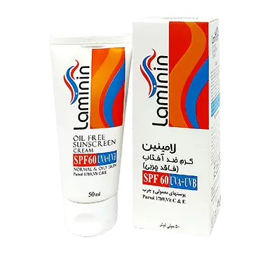 کرم ضد آفتاب SPF60 بی رنگ 50 میلی لیتر لامینین