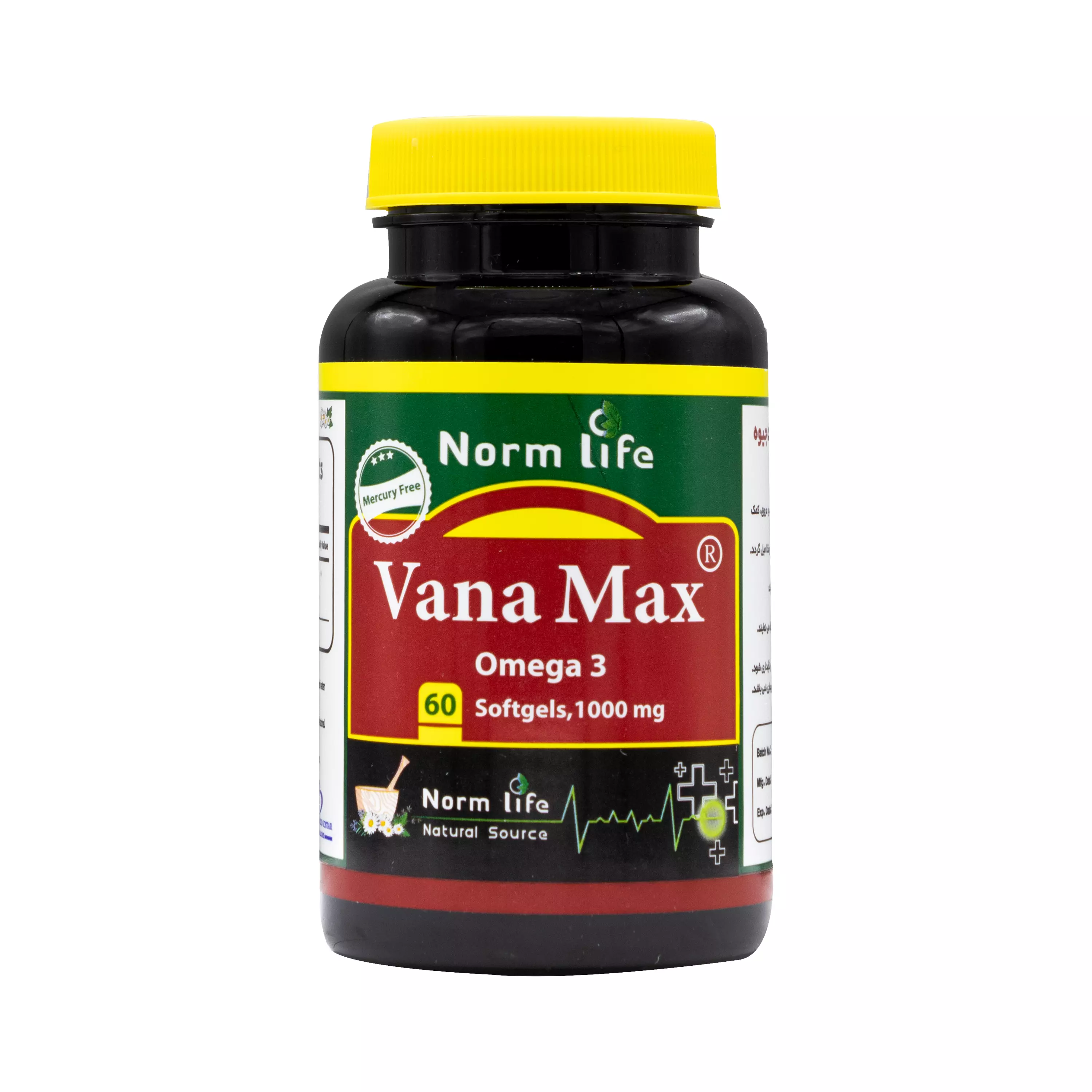 کپسول نرم امگا 3 وانا مکس 1000 نورم لایف