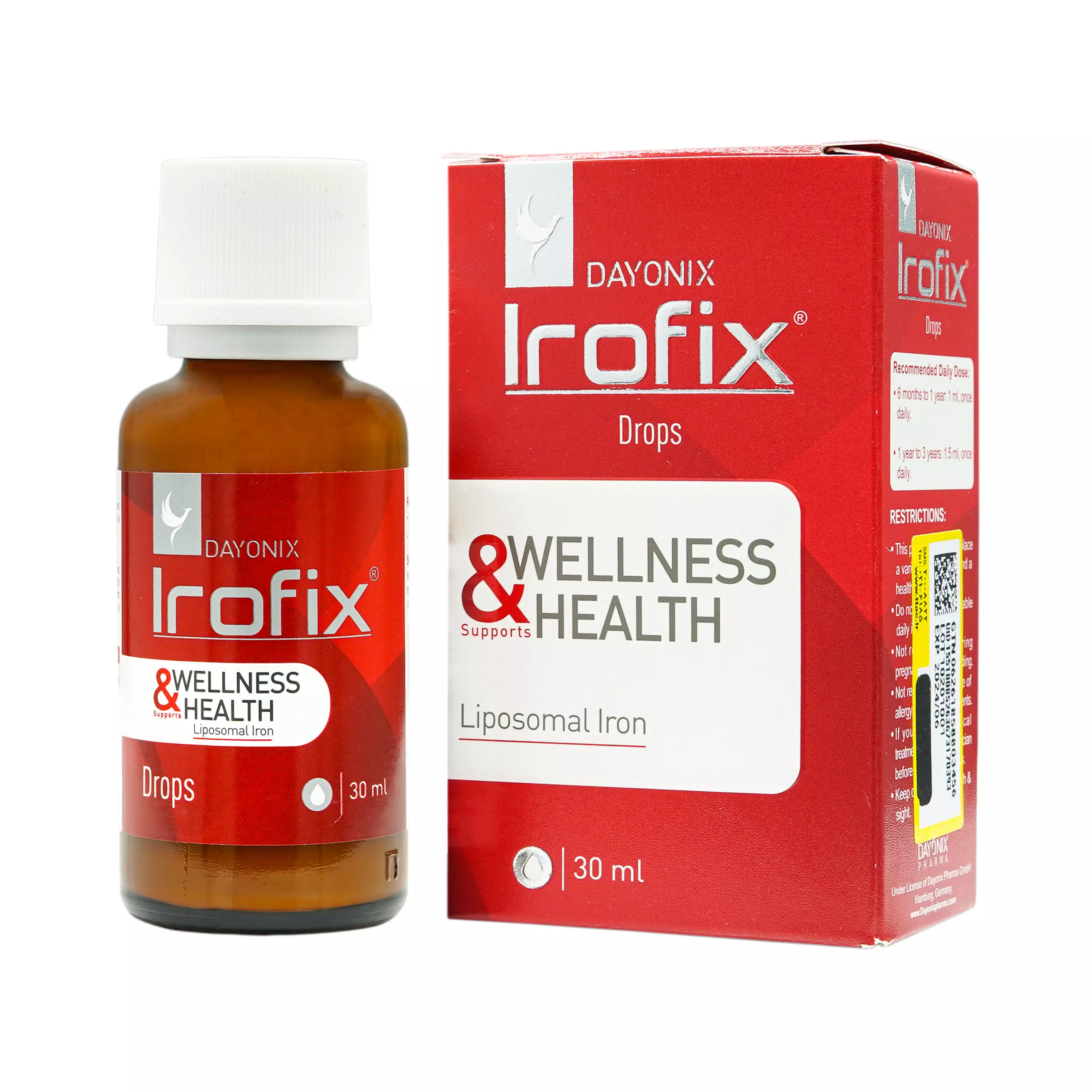 قطره آیروفیکس آهن لیپوزومال 30 میلی لیتر دایونیکس