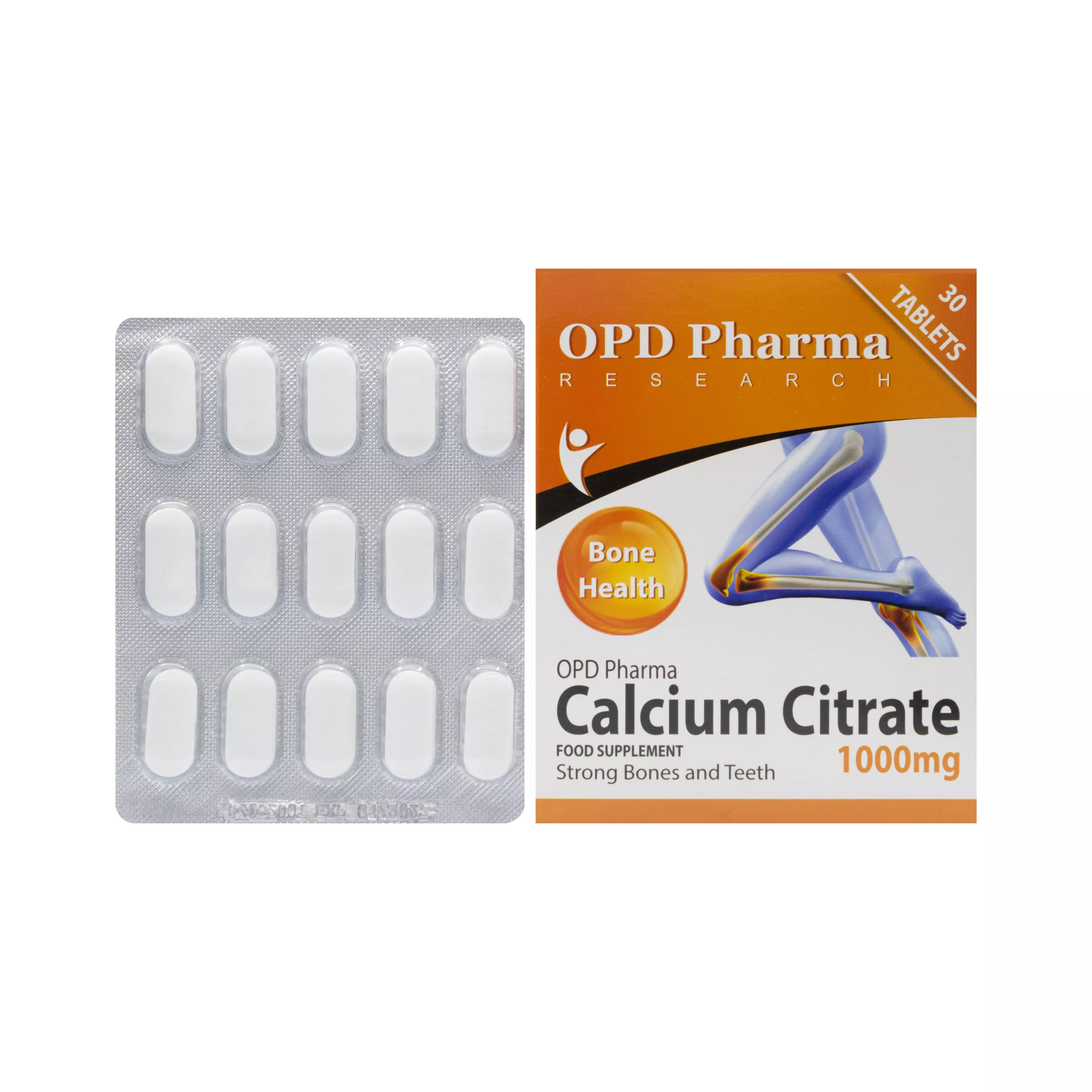 قرص کلسیم سیترات 1000 میلی گرم 30 عددی او پی دی فارما