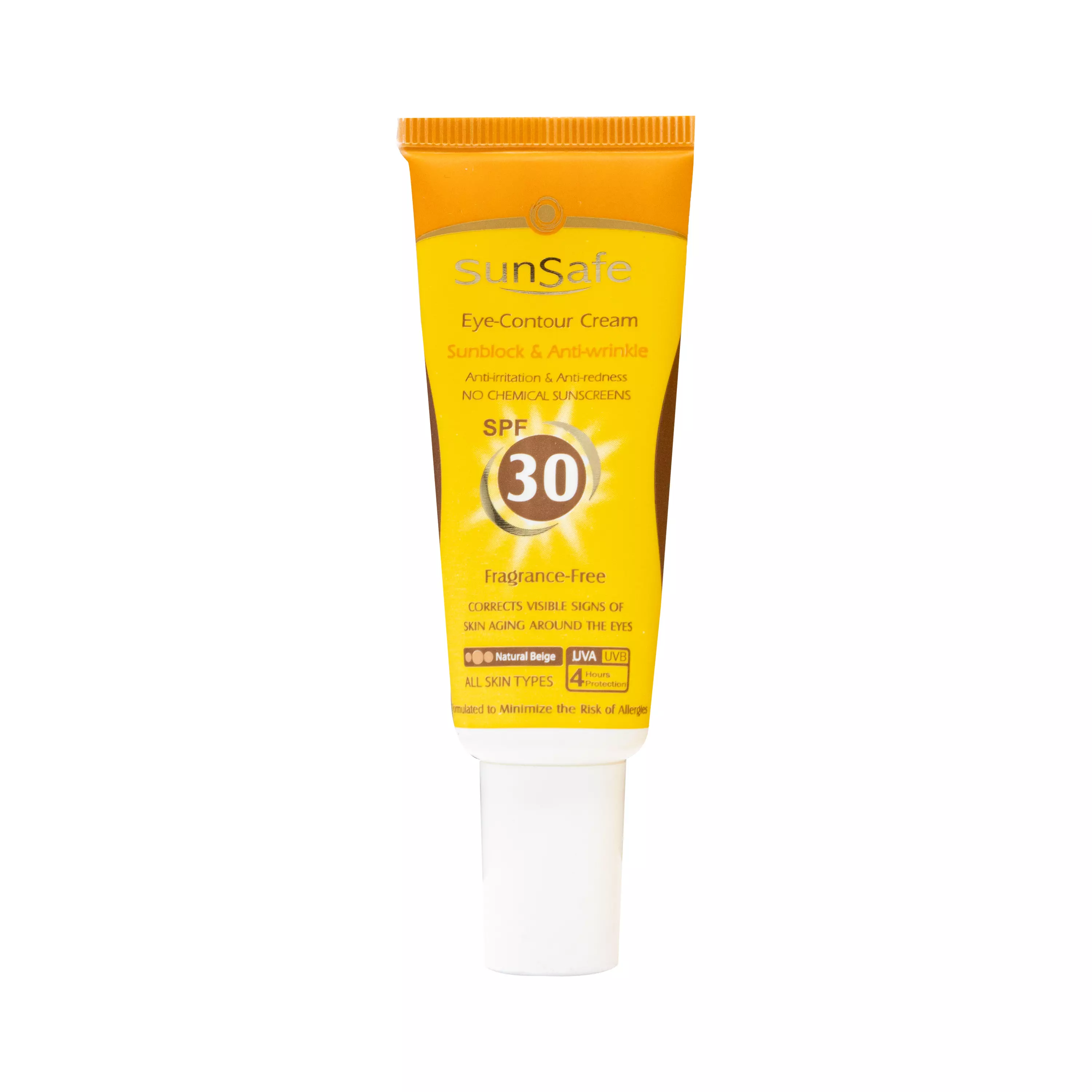 کرم دور چشم حاوی ضد آفتاب SPF30 بژ طبیعی سان سیف
