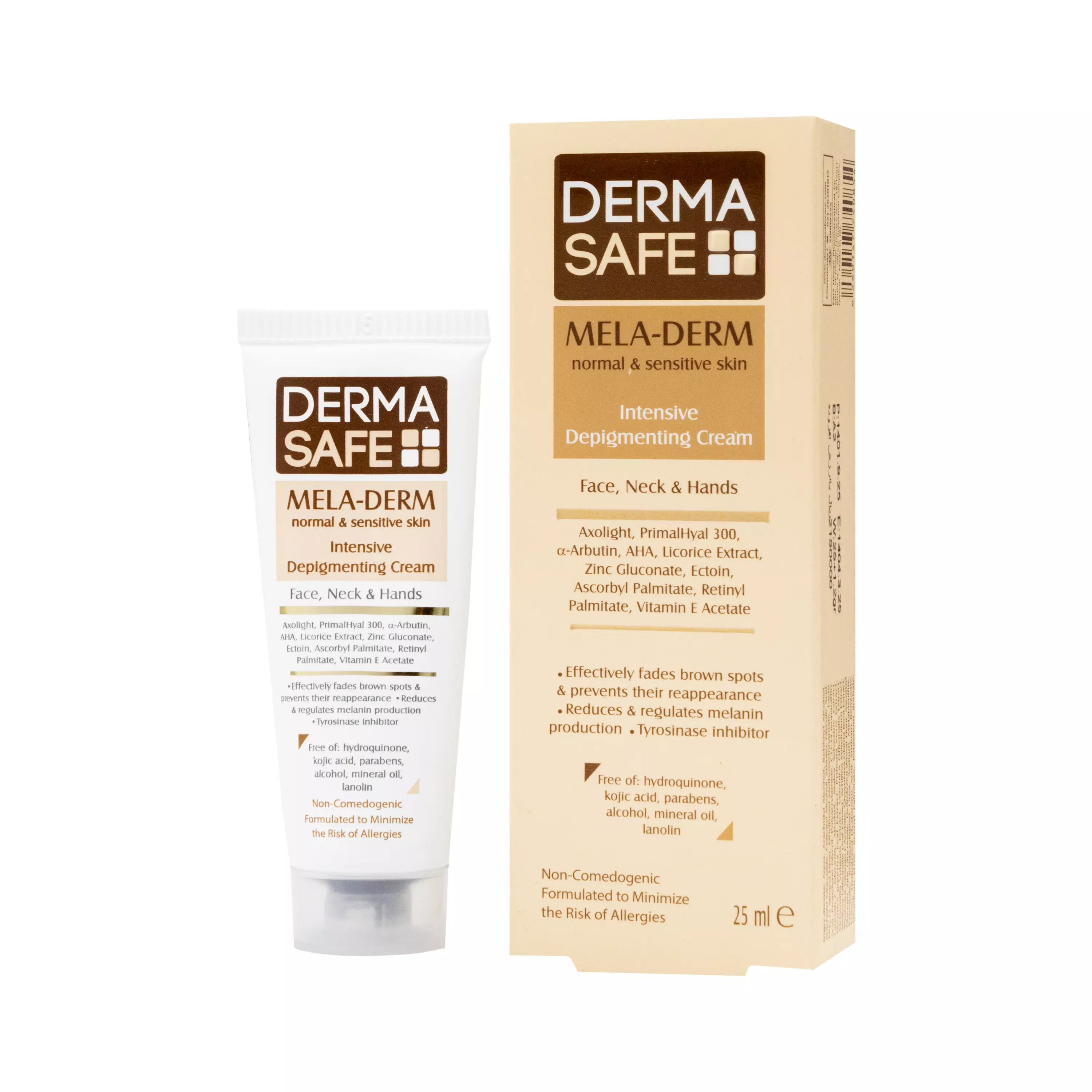 کرم روشن کننده ملادرم صورت، گردن و دست درماسیف