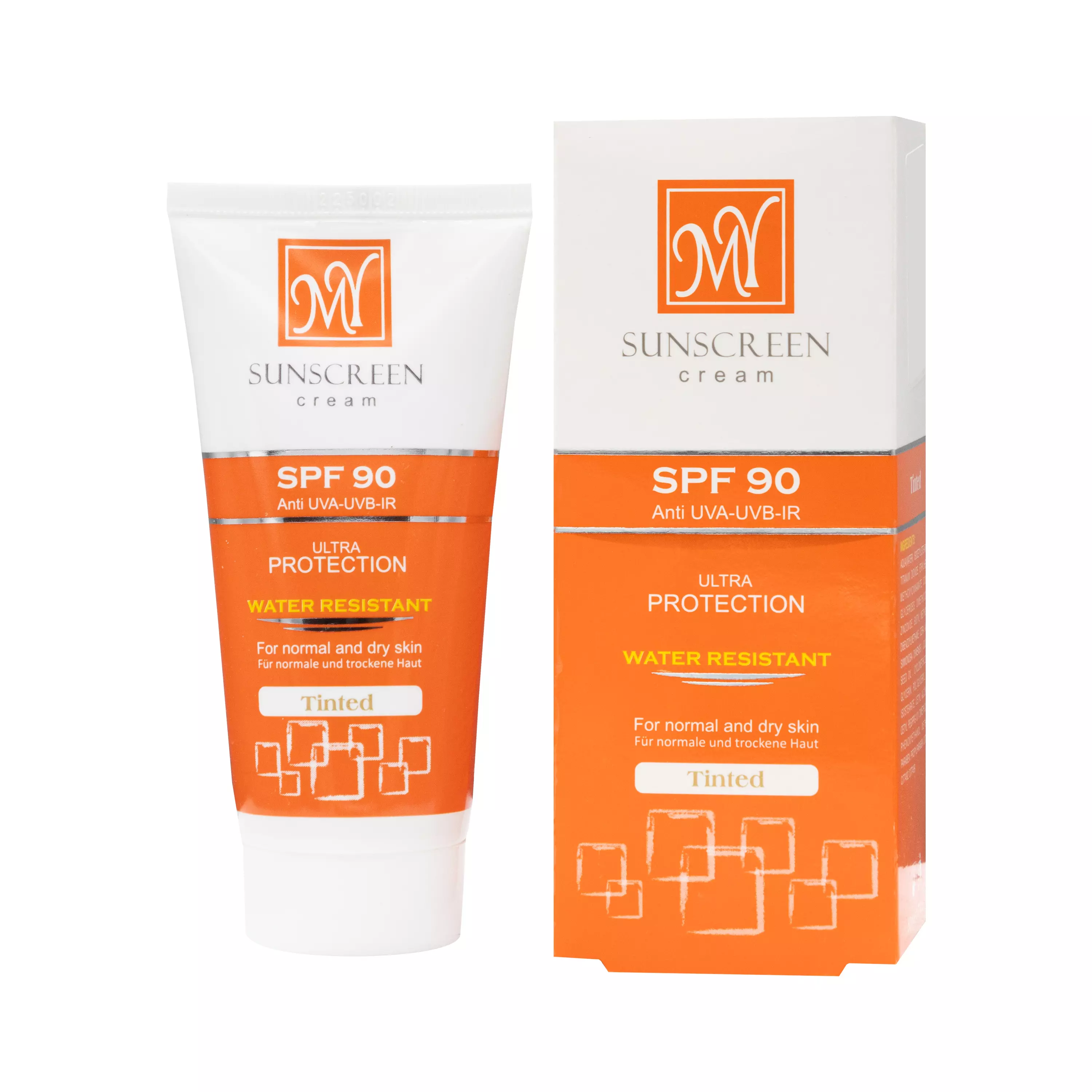 کرم ضد آفتاب SPF90 کرم پودری رنگی 50 میلی لیتر مای