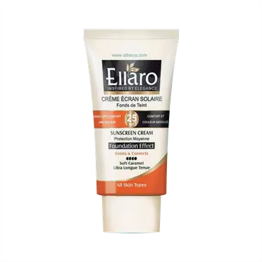 کرم ضد آفتاب SPF25 کرم پودری رنگ کاراملی 40 میلی لیتر الارو