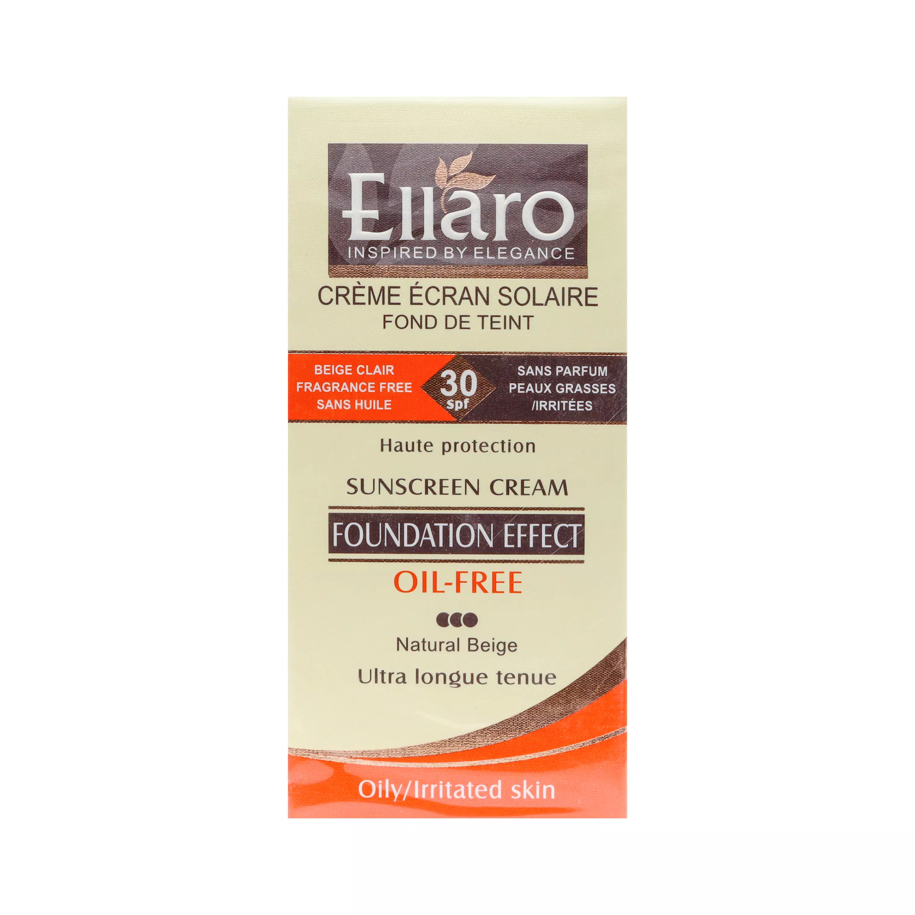 کرم ضد آفتاب SPF30 پودری فاقد چربی رنگ بژ طبیعی الارو