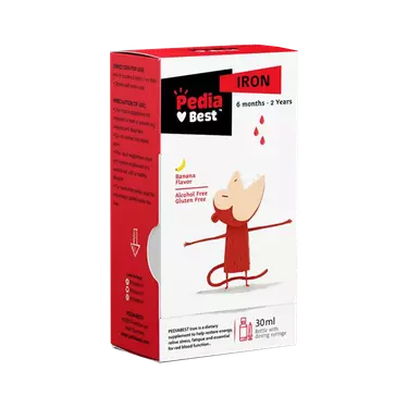 قطره آهن کودکان با طعم موز 30 میلی لیتر پدیابست