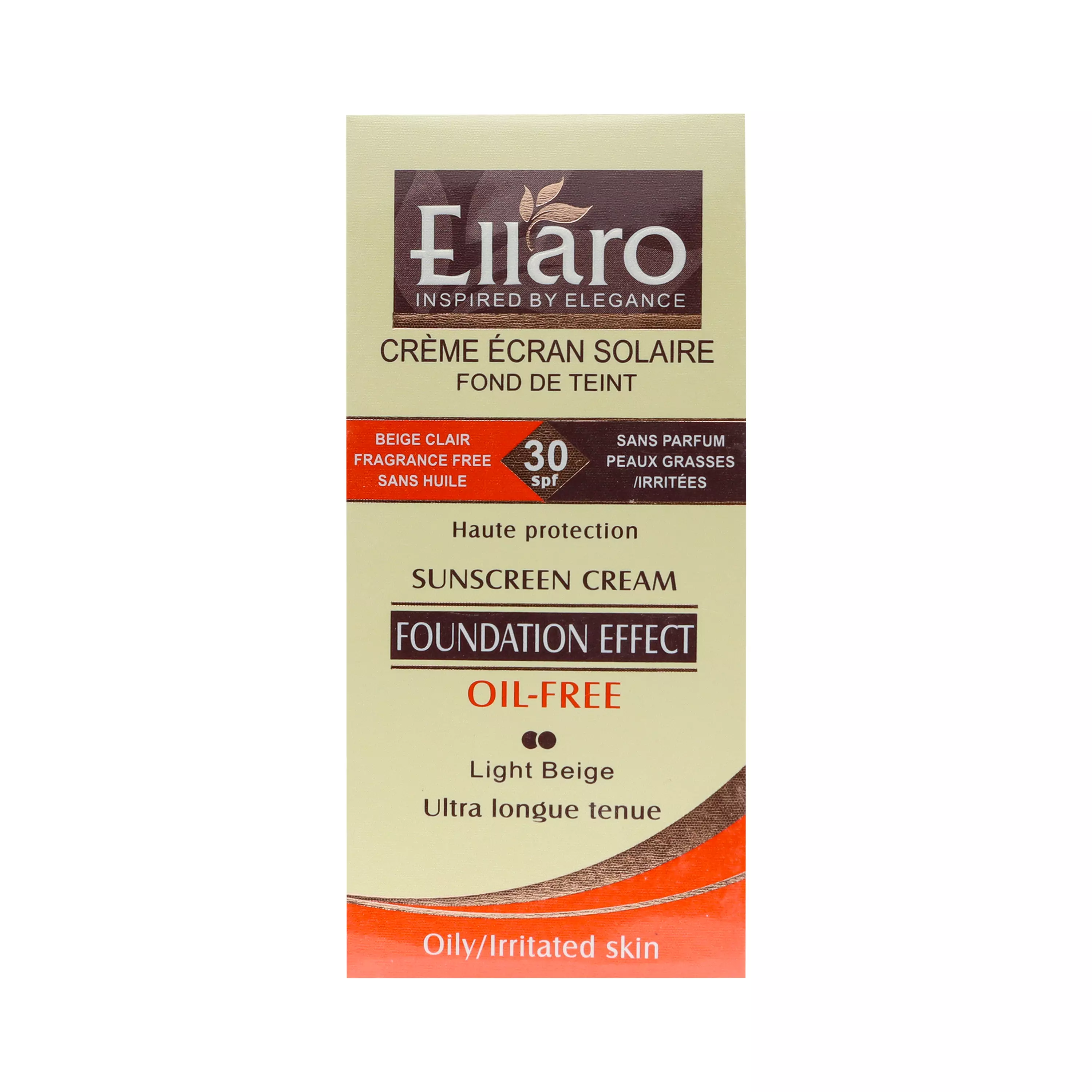 کرم ضد آفتاب SPF30 فاقد چربی رنگ بژ روشن الارو