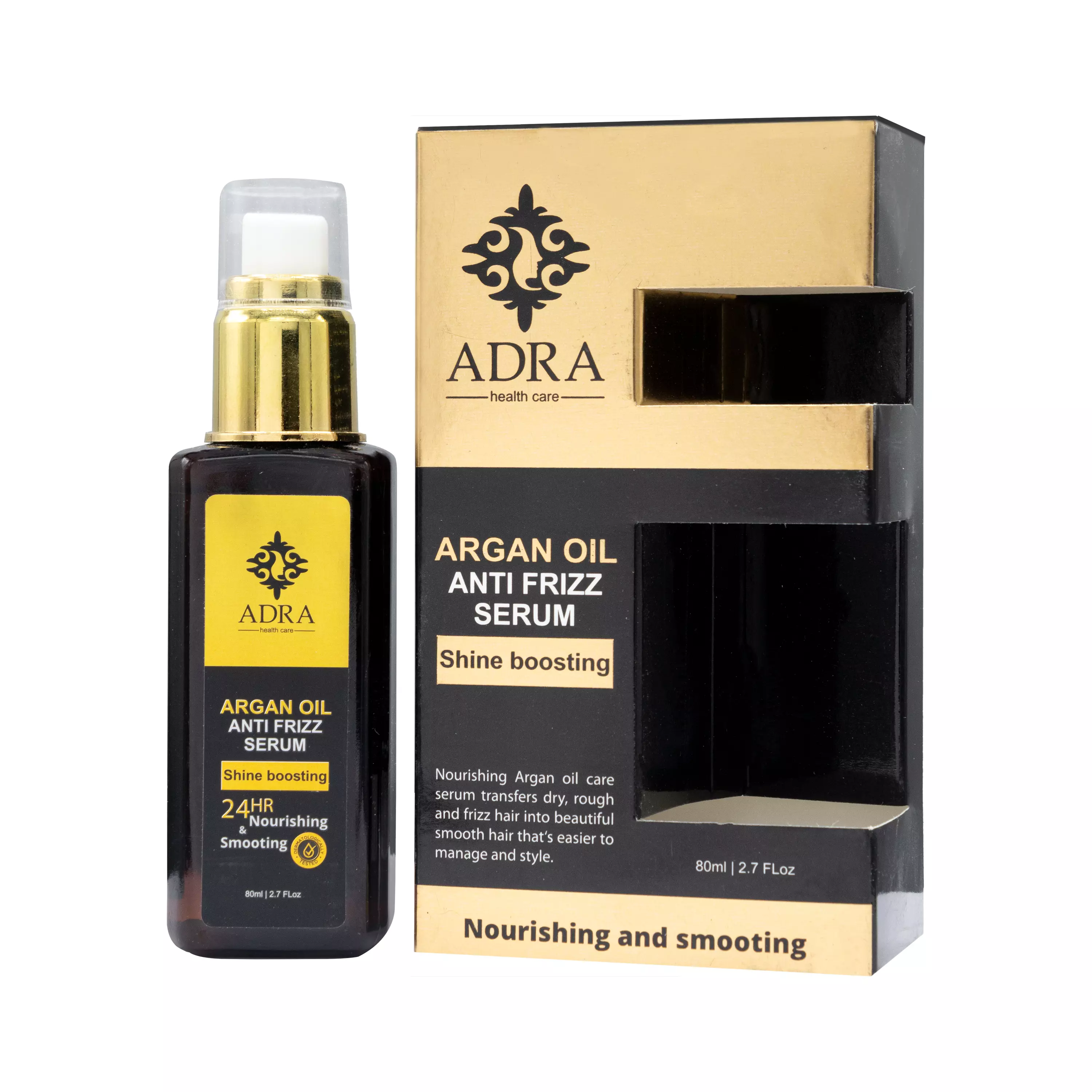 سرم مو مغذی و آنتی فریز آرگان 80 میلی لیتر آدرا