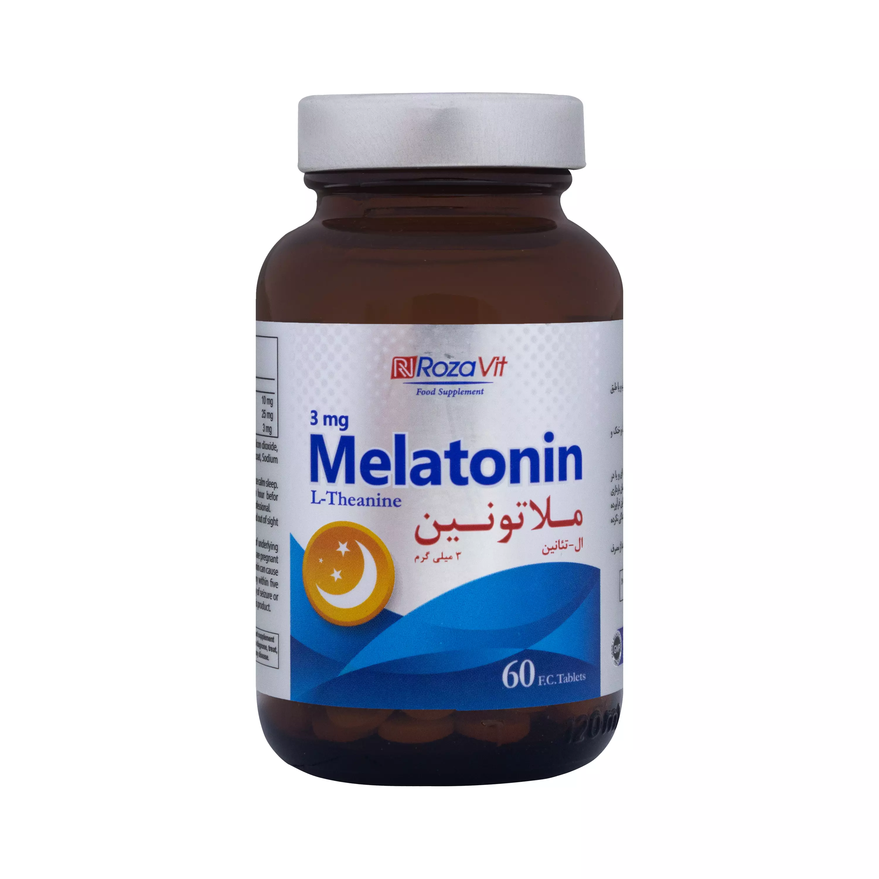 قرص ملاتونین 3 میلی گرم و ال تئانین 60 عددی رزاویت