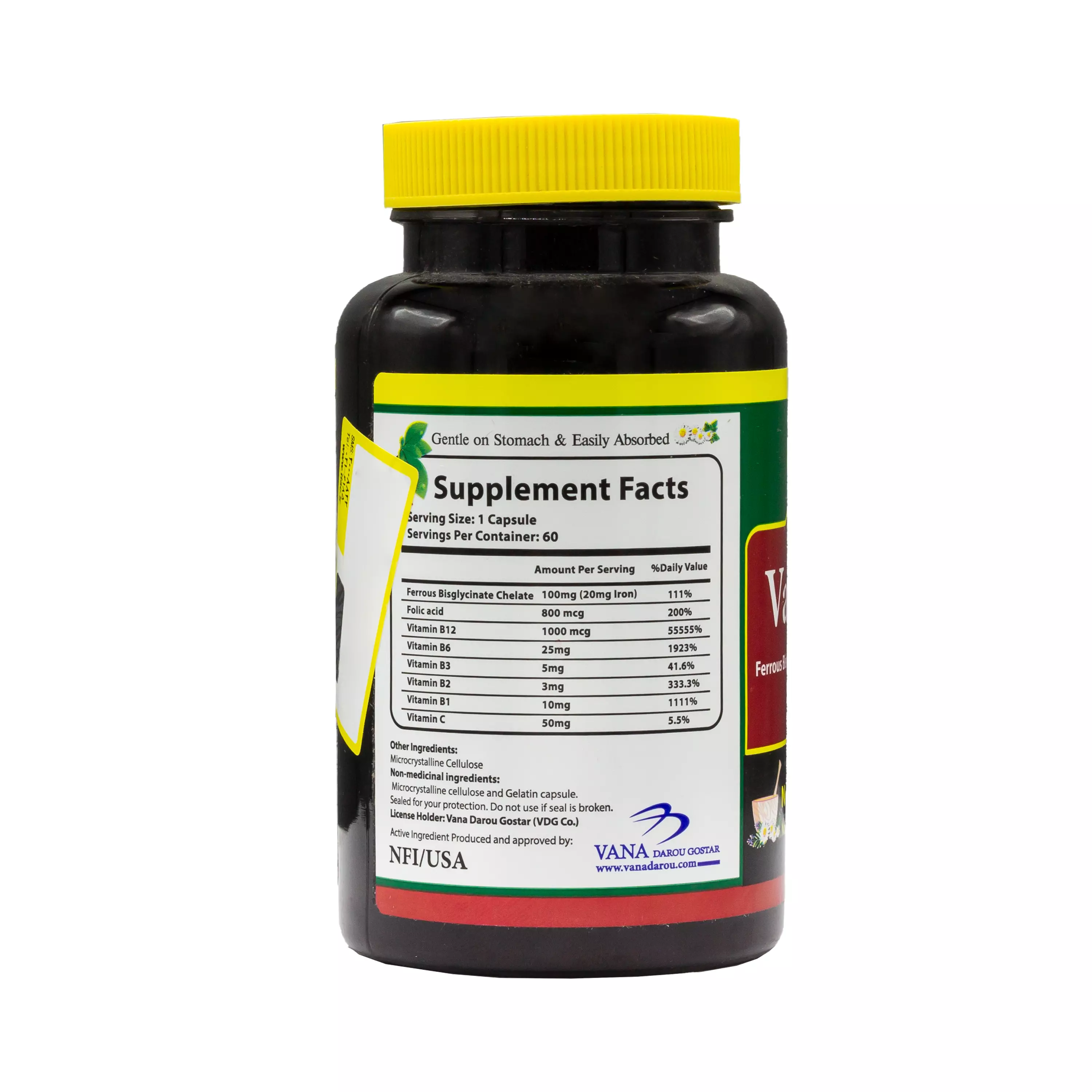 کپسول وانا آیرون 60 عددی نورم لایف