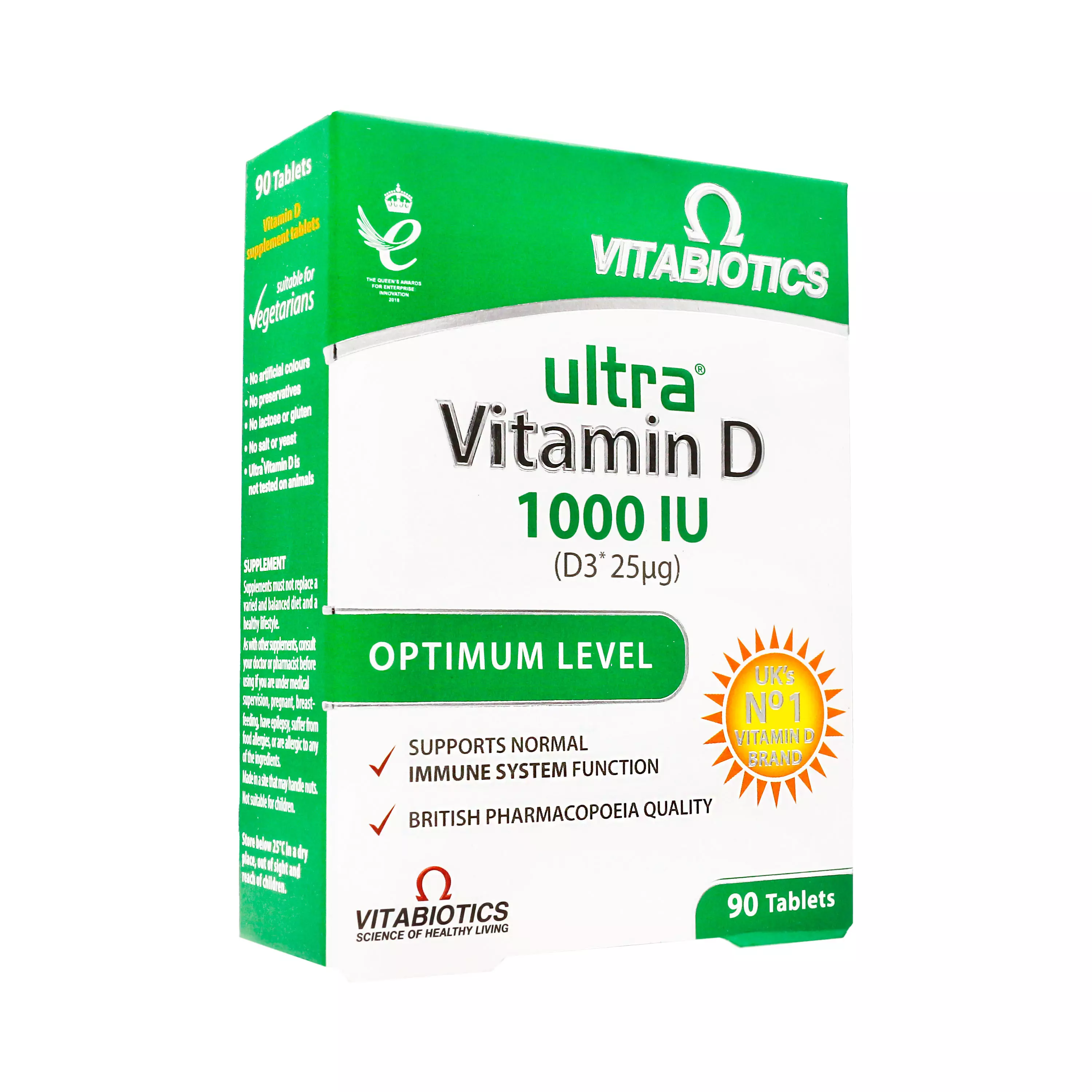 قرص اولترا ویتامین د3 1000 واحدی 90 عددی ویتابیوتیکس