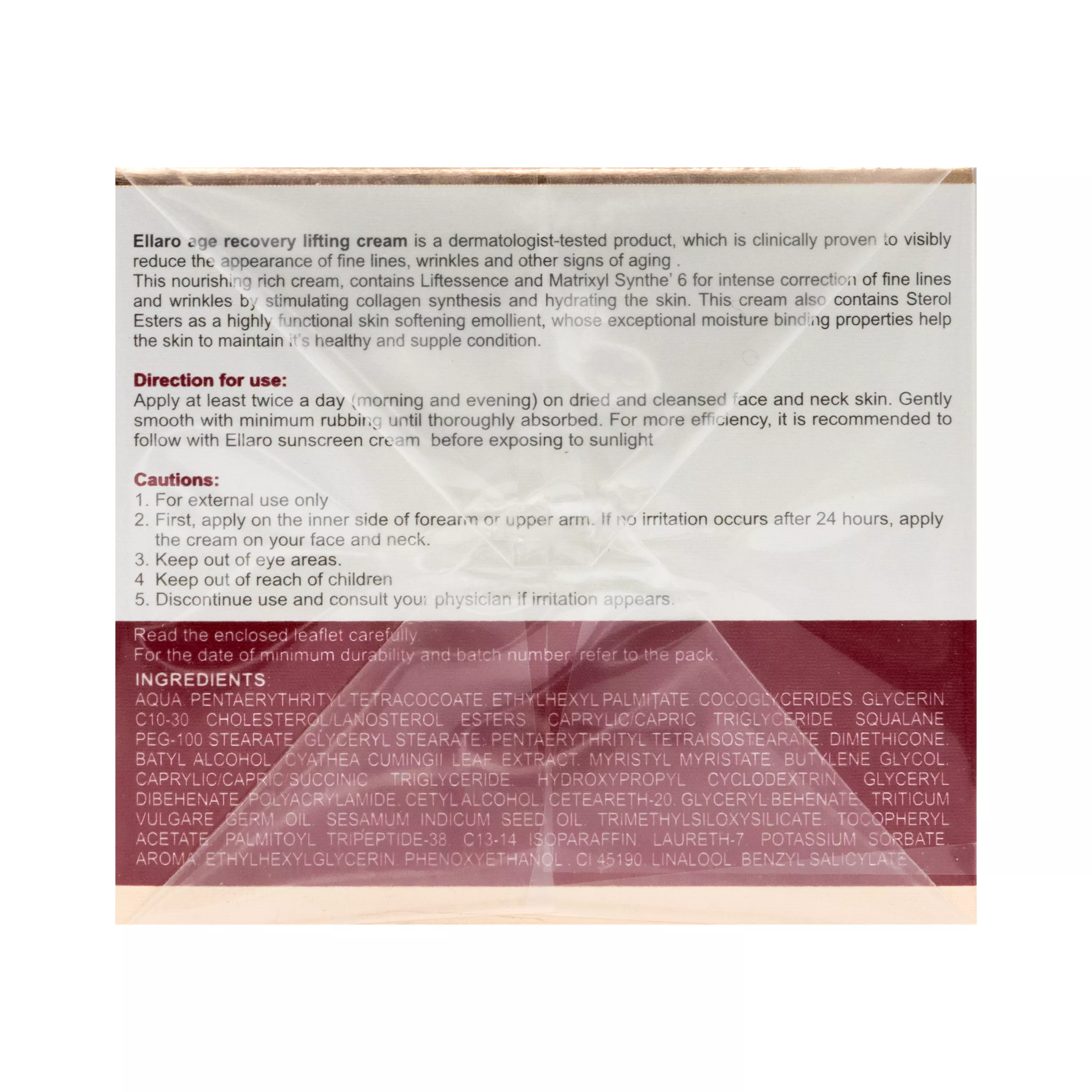 کرم ضد چروک لیفتینگ قوی ایج ریکاوری الارو