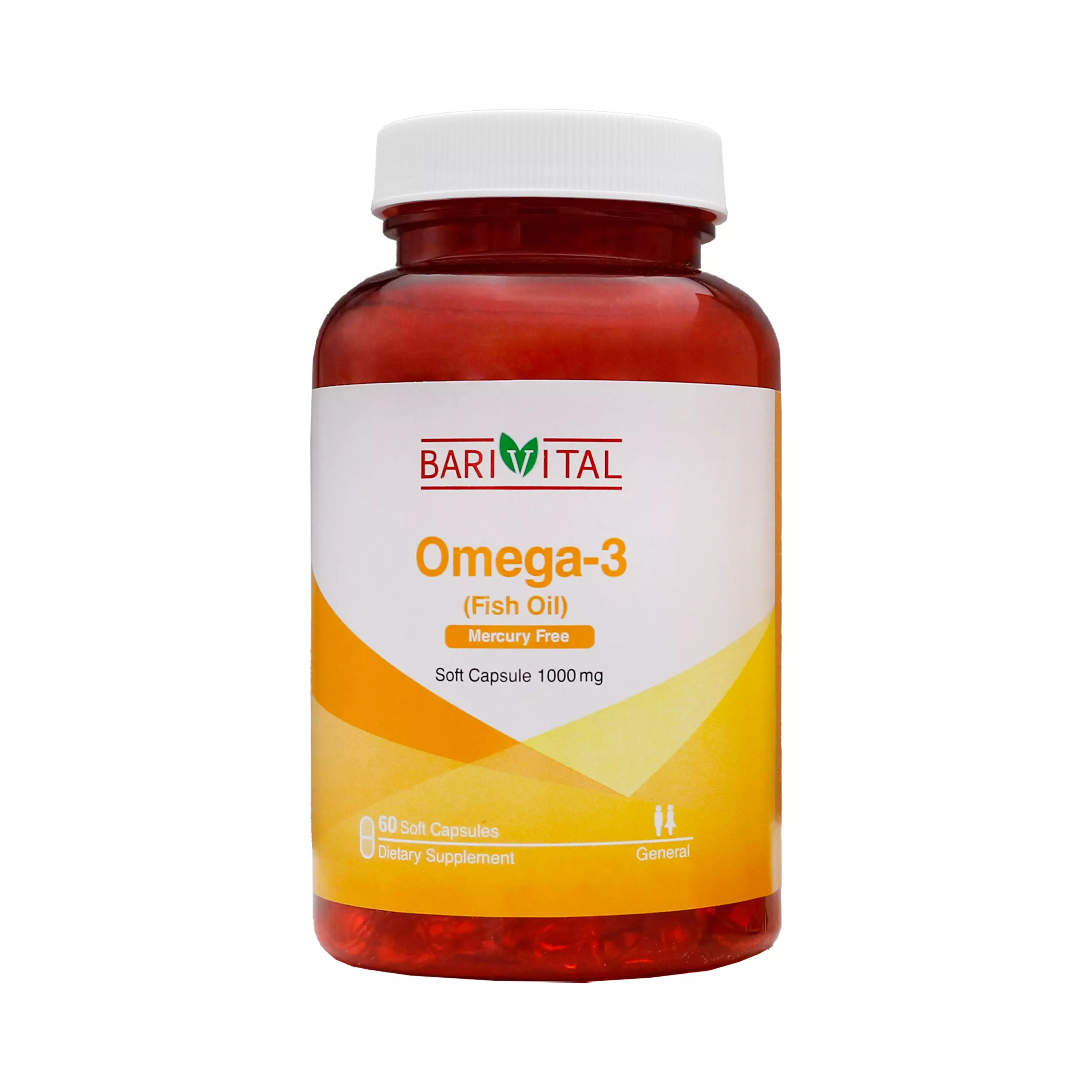 کپسول نرم امگا 3 روغن ماهی باریویتال 1000 میلی گرم 60 عددی باریج اسانس