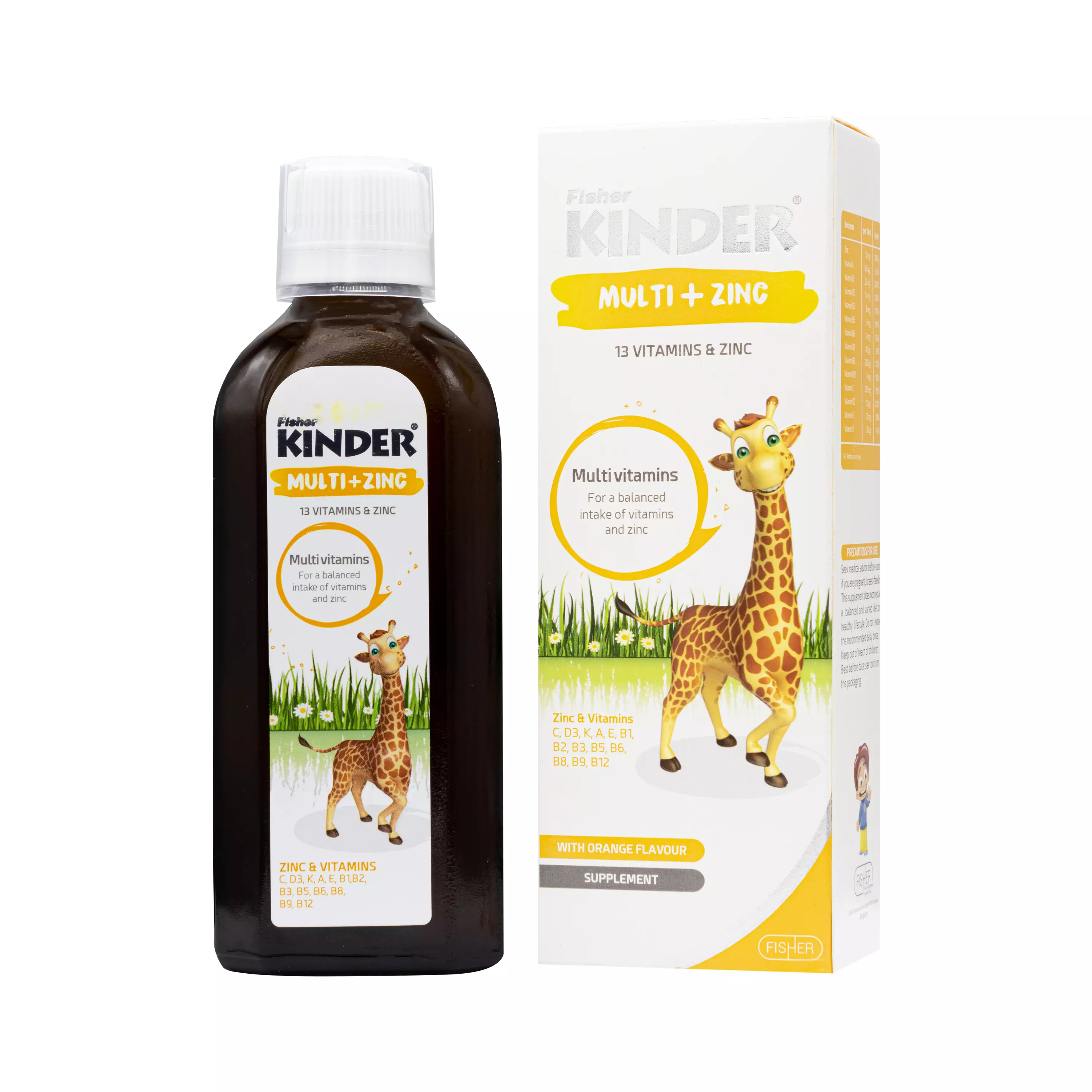 شربت مولتی زینک فیشر کیندر