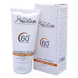 کرم ضد آفتاب SPF60 بی رنگ پوست معمولی و چرب 50 میلی لیتر مدیسان