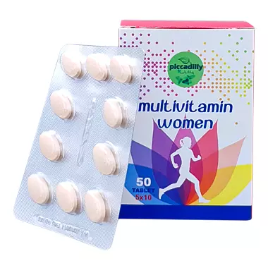 قرص مولتی ویتامین خانم ها 50 عددی پیکادیلی