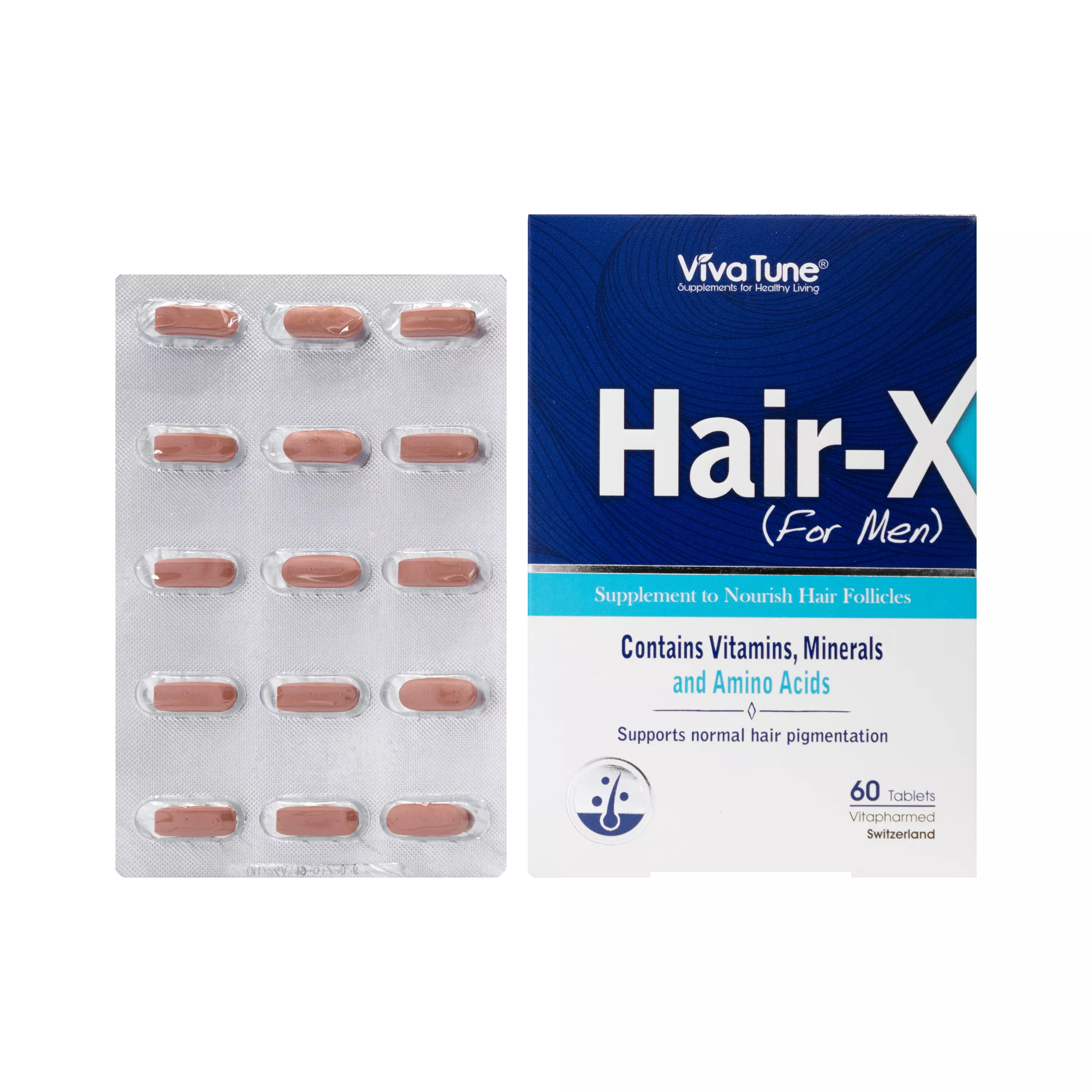 قرص هیر ایکس آقایان ویواتیون 60 عددی ویتا فارمد