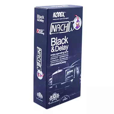 کاندوم Black and Delay بسته 12 عددی ناچ کدکس
