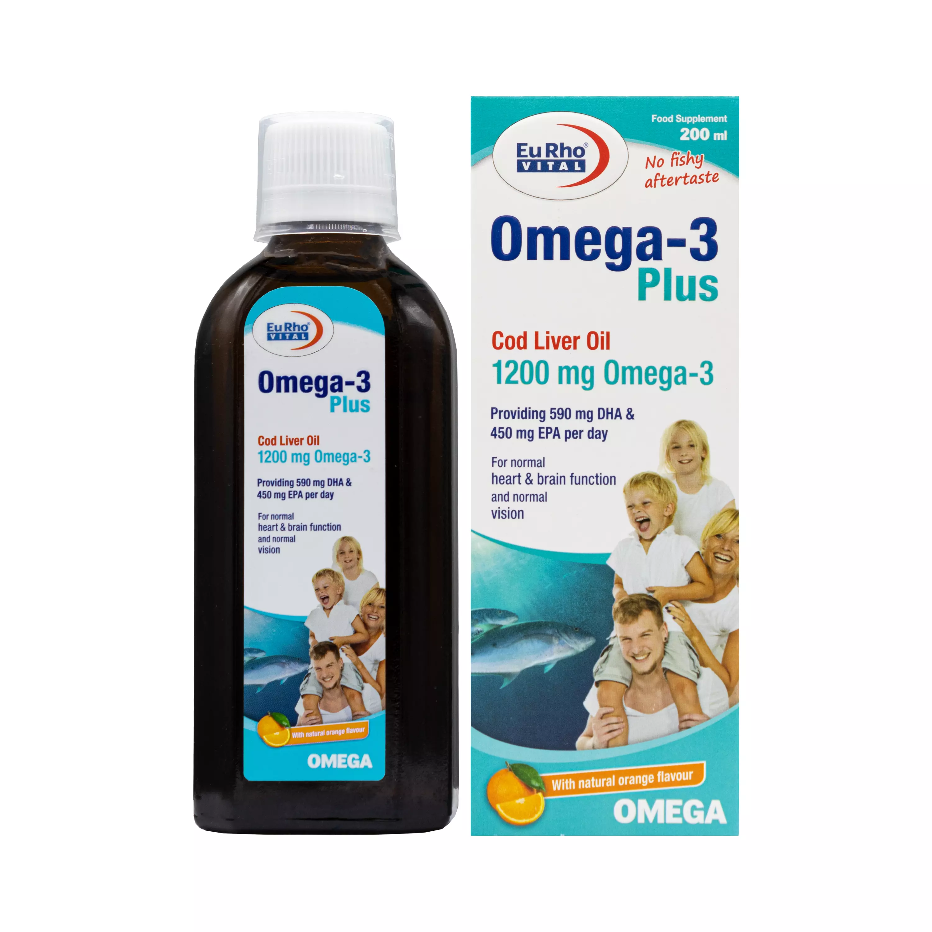 شربت امگا 3 پلاس 200 میلی لیتر یورو ویتال