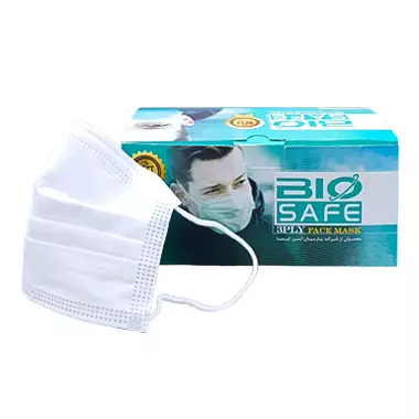 ماسک سه لایه پرستاری سفید 50 عددی پارسیان ایمن کیمیا