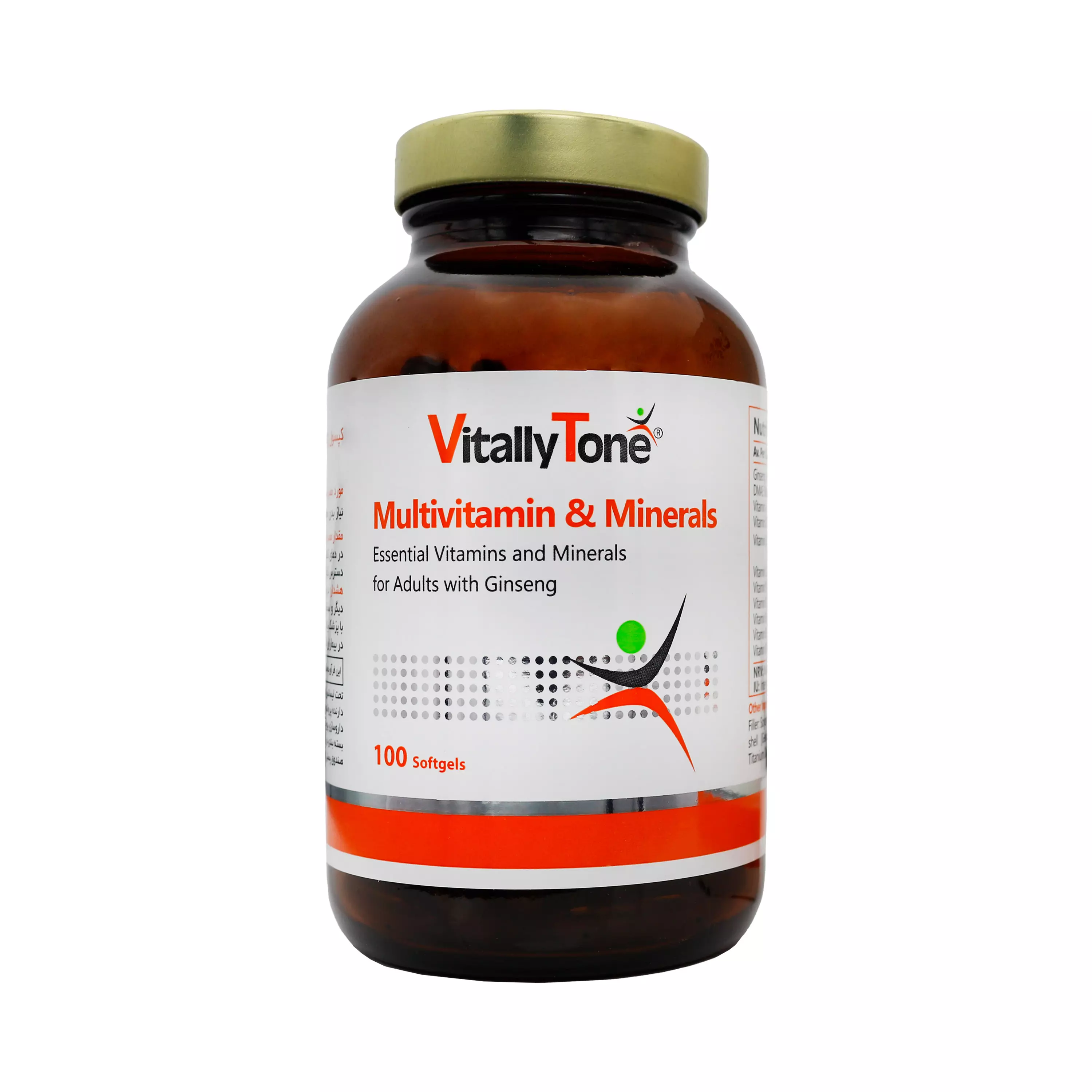 کپسول مولتی ویتامین و مواد معدنی 100 عددی ویتالی تون