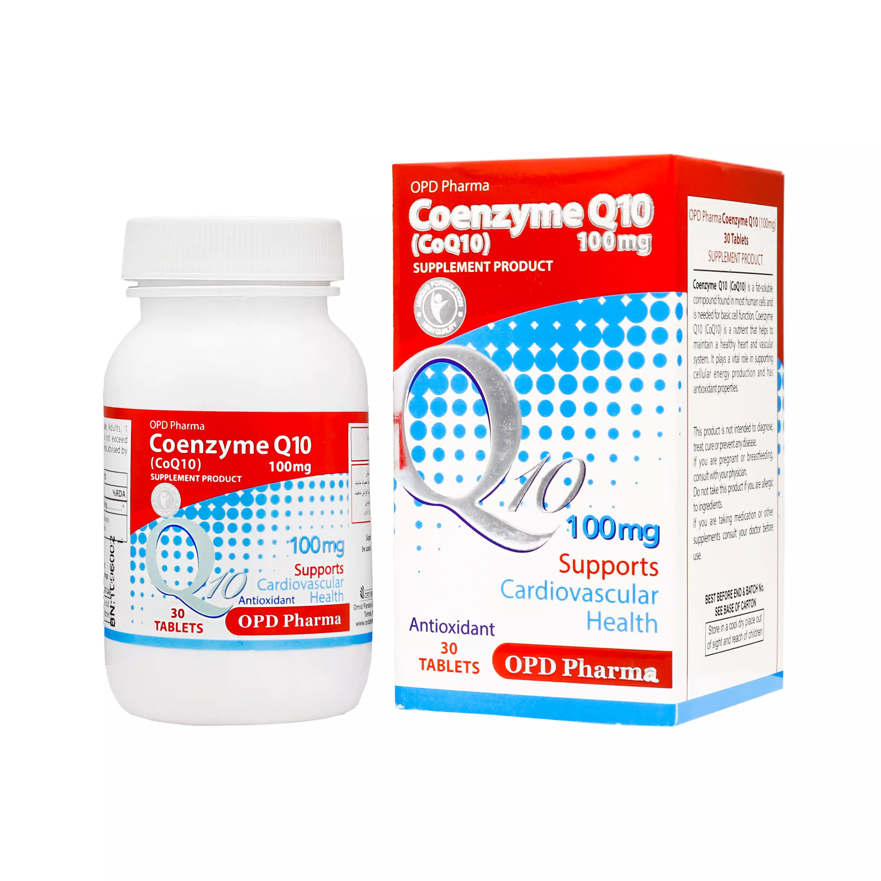 قرص کوآنزیم کیوتن 100 میلی گرم او پی دی فارما