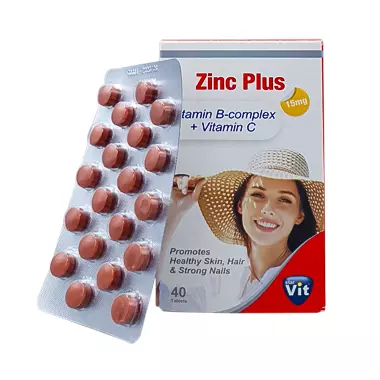 قرص زینک پلاس ب کمپلکس ویتامین ث 15 میلی گرم 40 عددی استار ویت