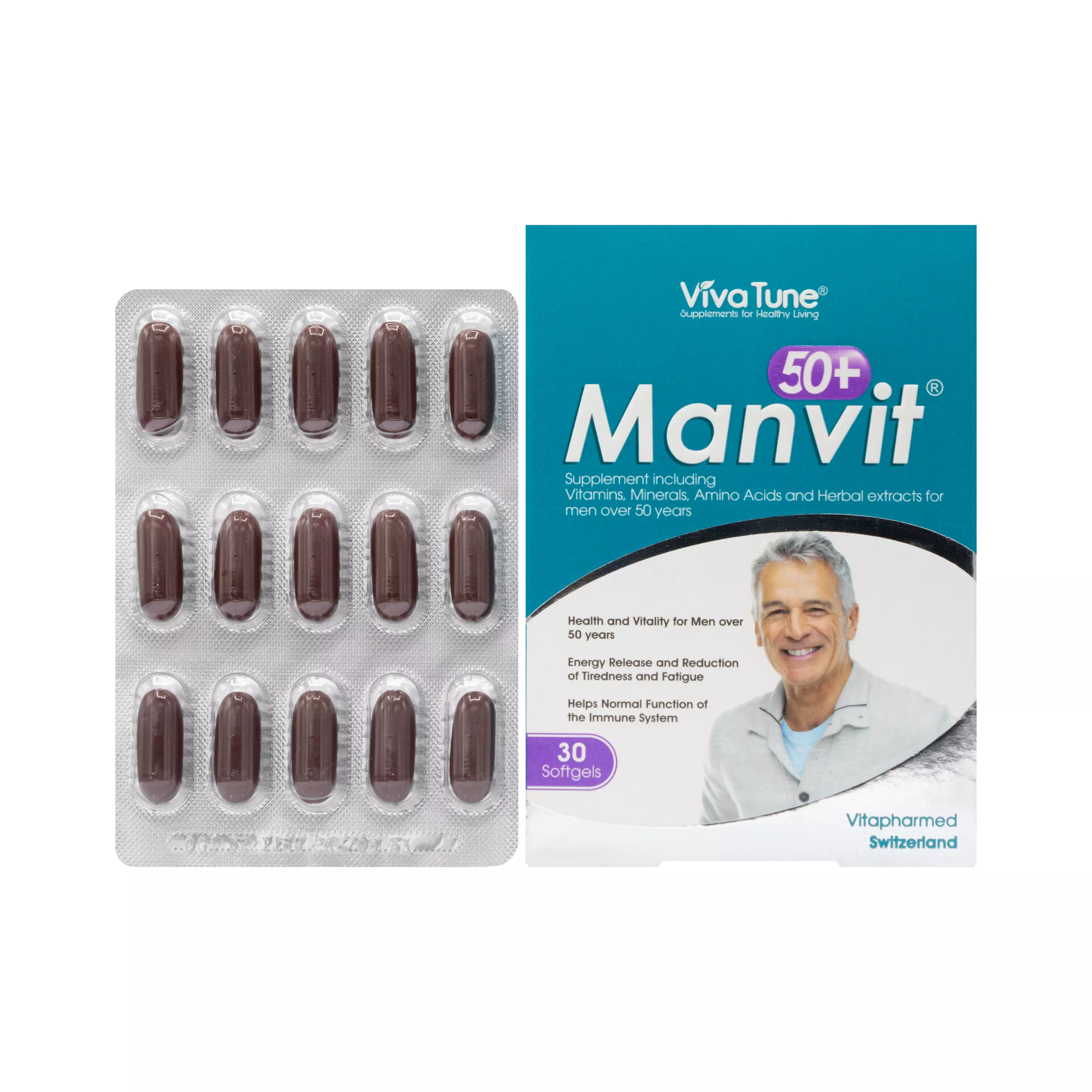 سافت ژل من ویت آقایان بالای 50 سال ویتا فارمد