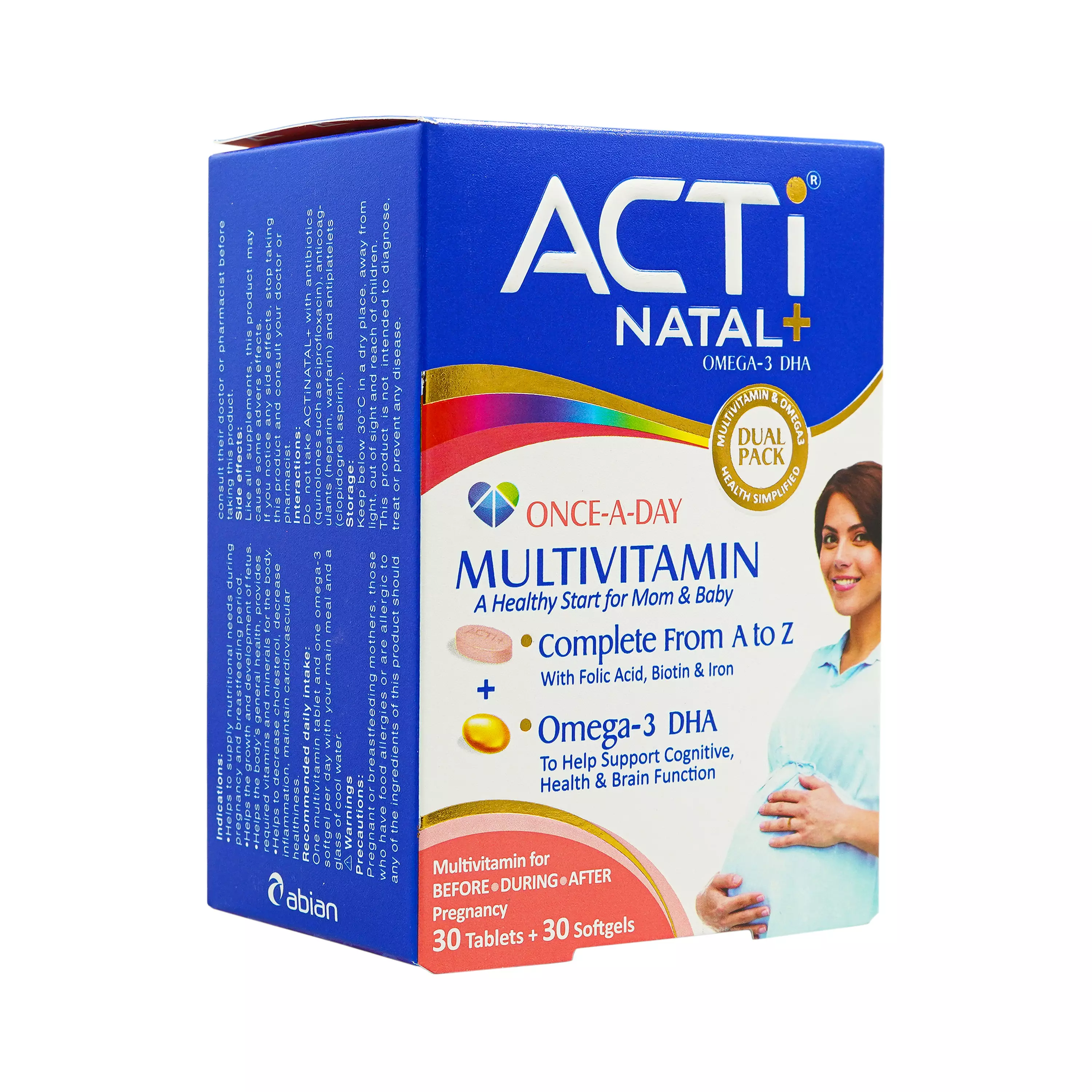 قرص اکتی ناتال پلاس امگا 3 ابیان دارو