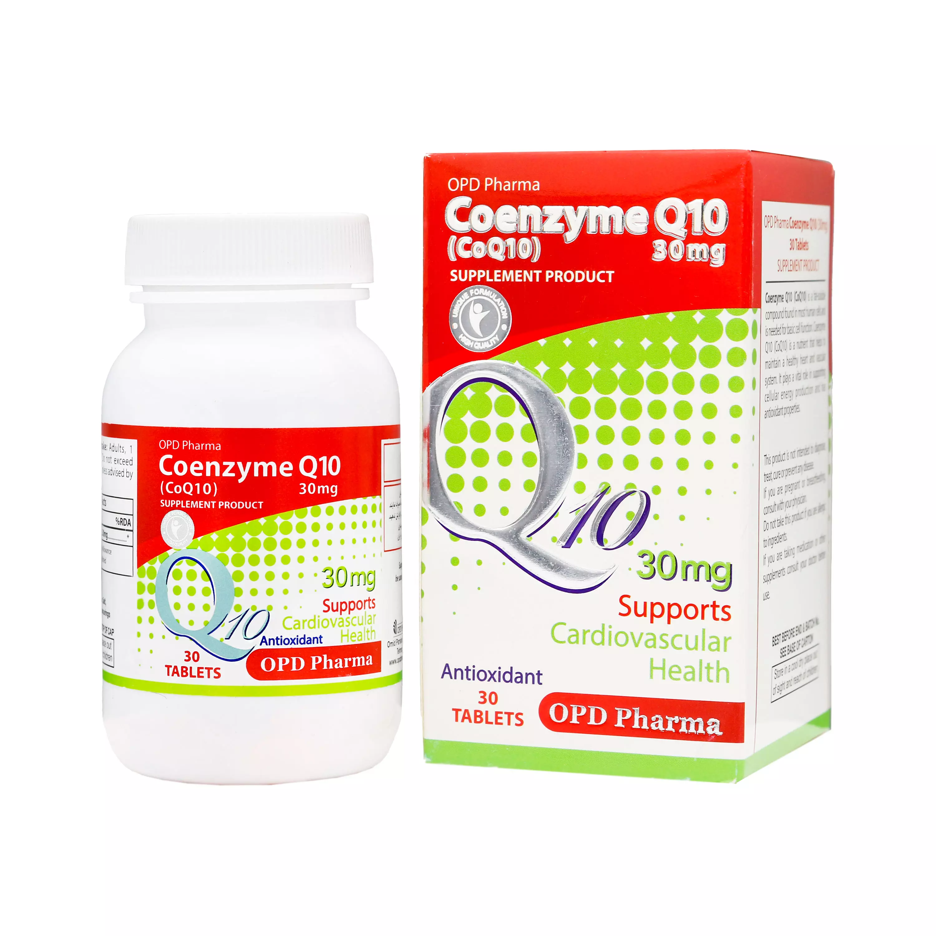 قرص کوآنزیم کیوتن 30 میلی گرم او پی دی فارما