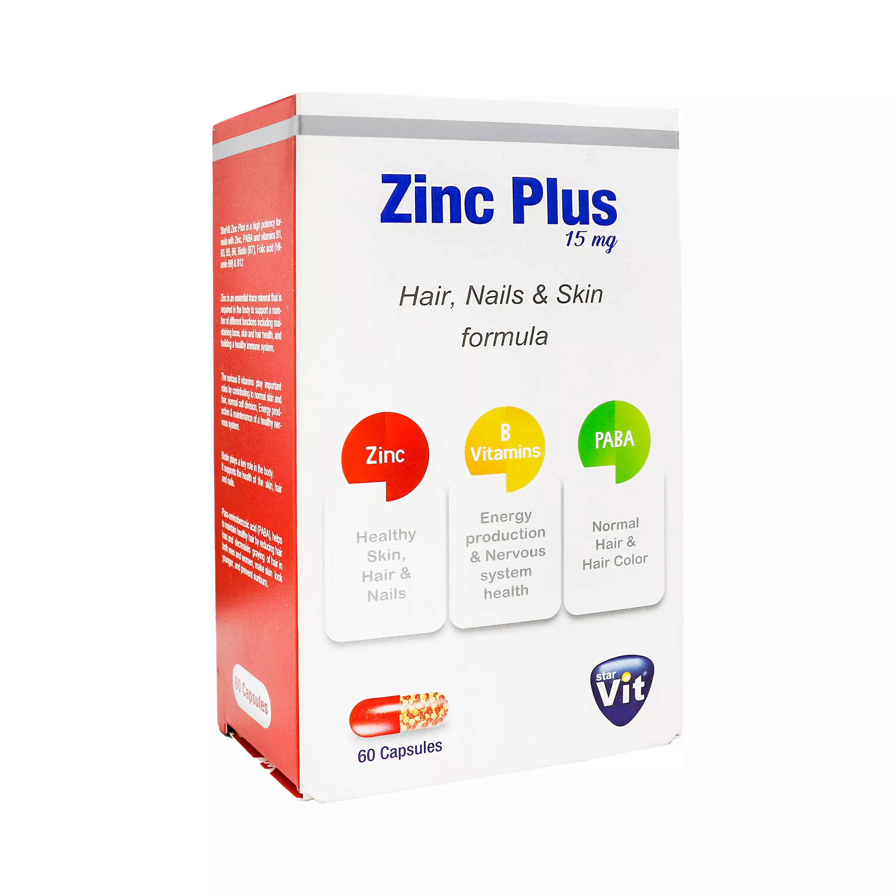 کپسول زینک پلاس آهسته رهش 15 میلی گرم استار ویت